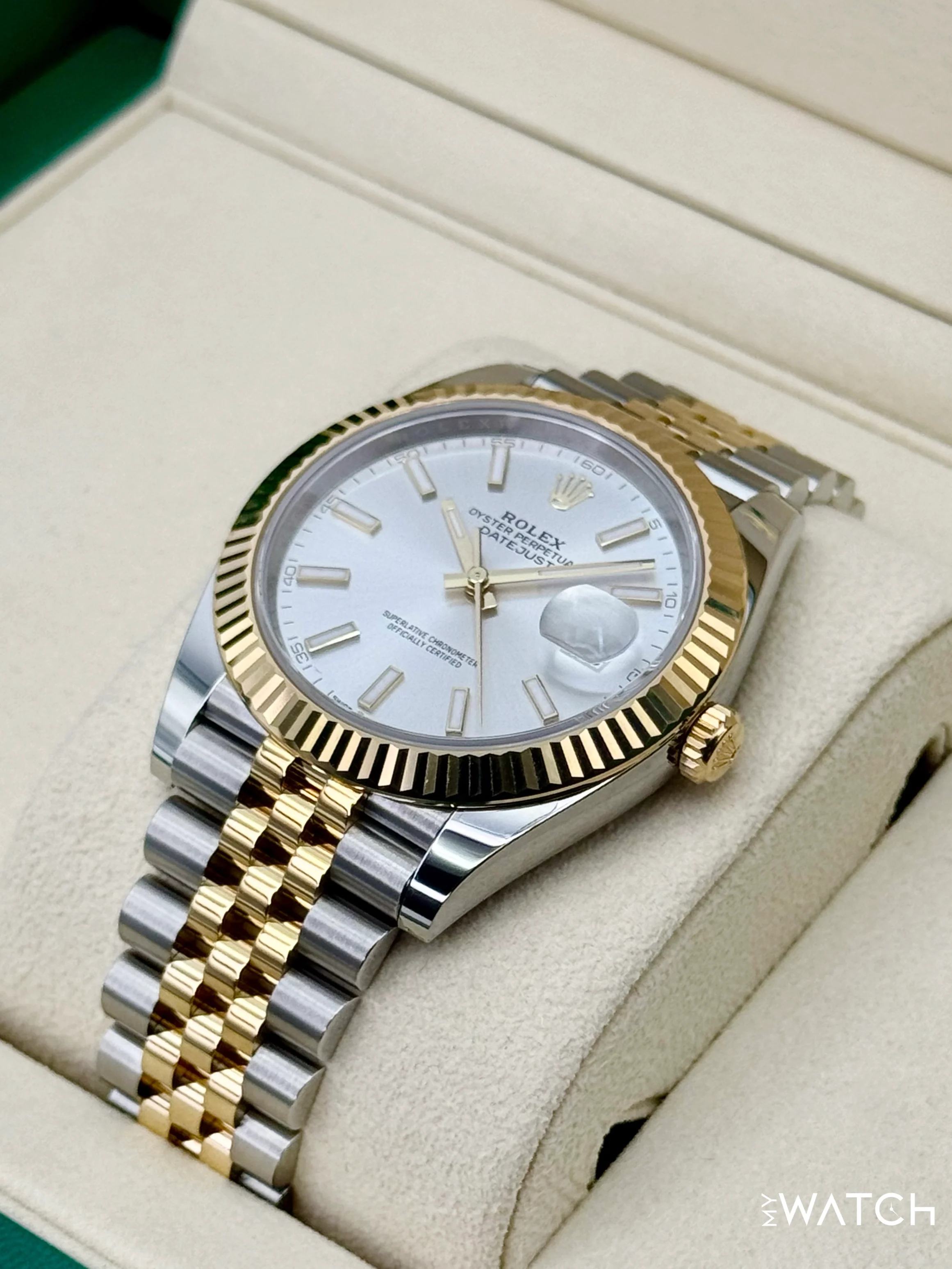NEW 2025 Rolex Datejust 41mm 126333 Two-Tone Jubilee Silver Dial (STICKERED) - Image 5