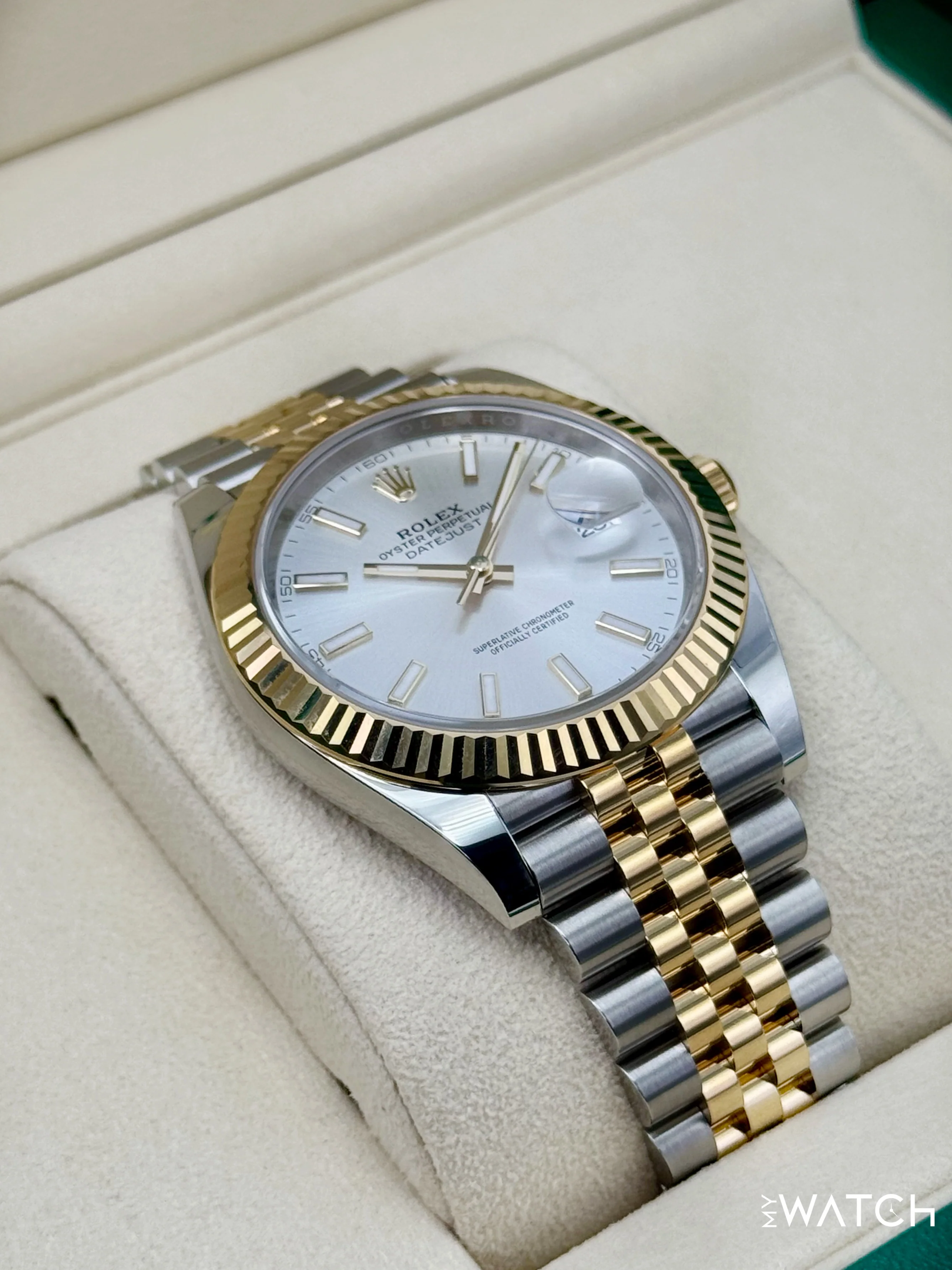 NEW 2025 Rolex Datejust 41mm 126333 Two-Tone Jubilee Silver Dial (STICKERED) - Image 6