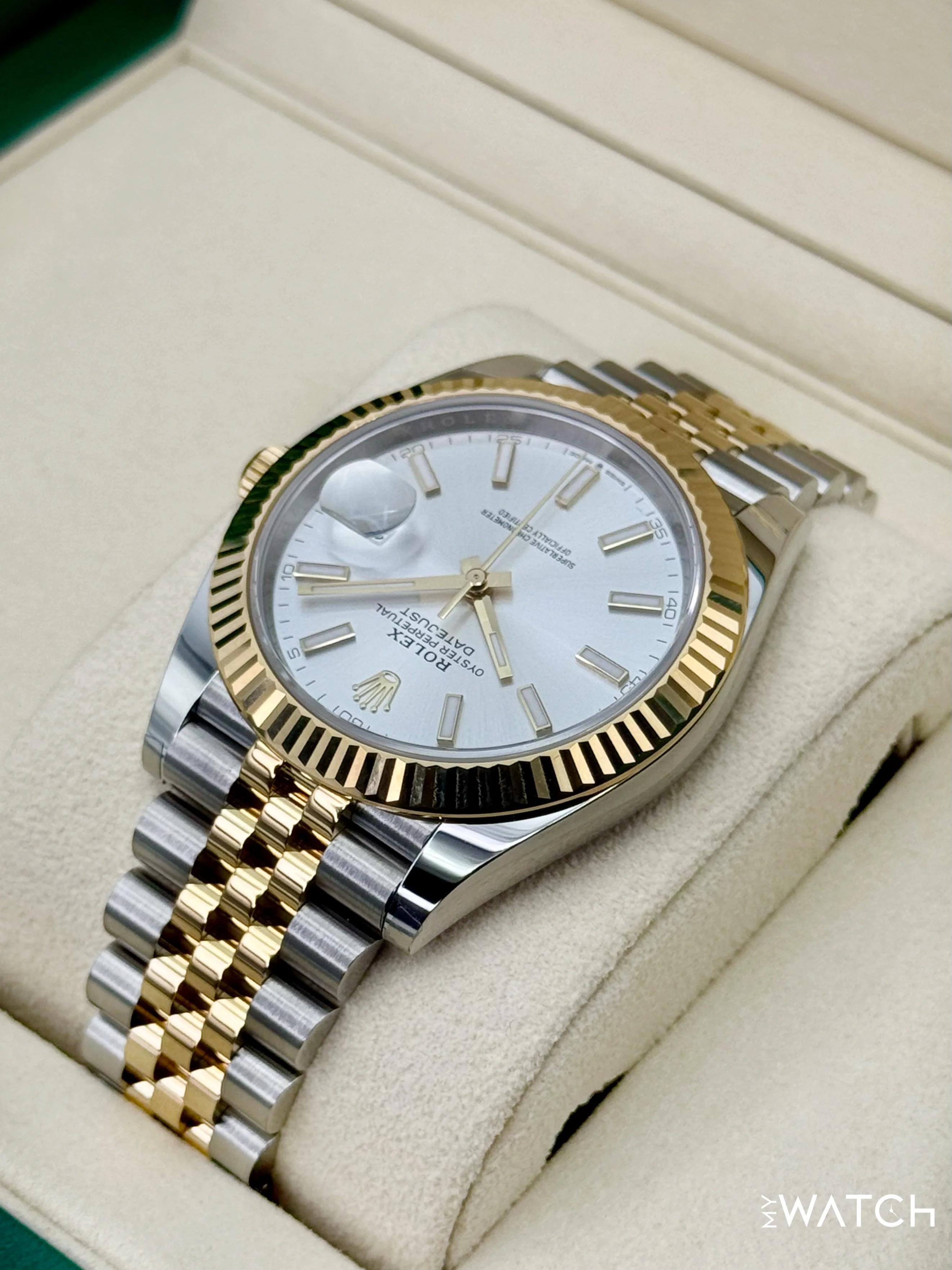 NEW 2025 Rolex Datejust 41mm 126333 Two-Tone Jubilee Silver Dial (STICKERED) - Image 7