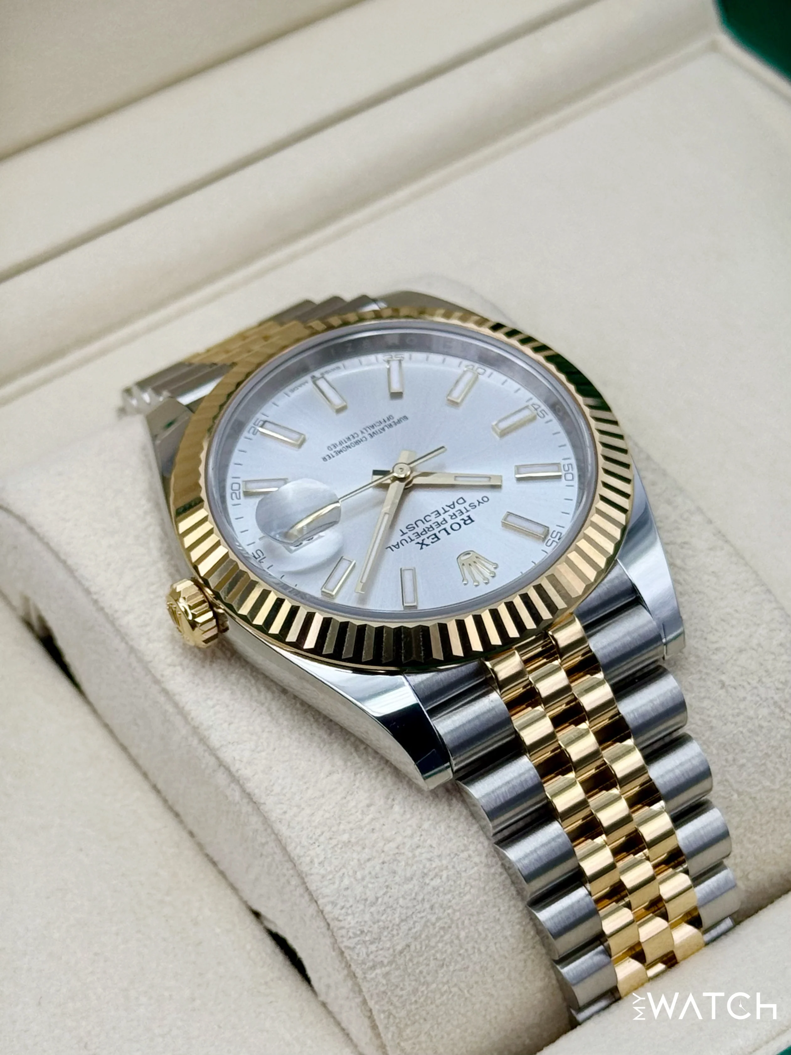 NEW 2025 Rolex Datejust 41mm 126333 Two-Tone Jubilee Silver Dial (STICKERED) - Image 8