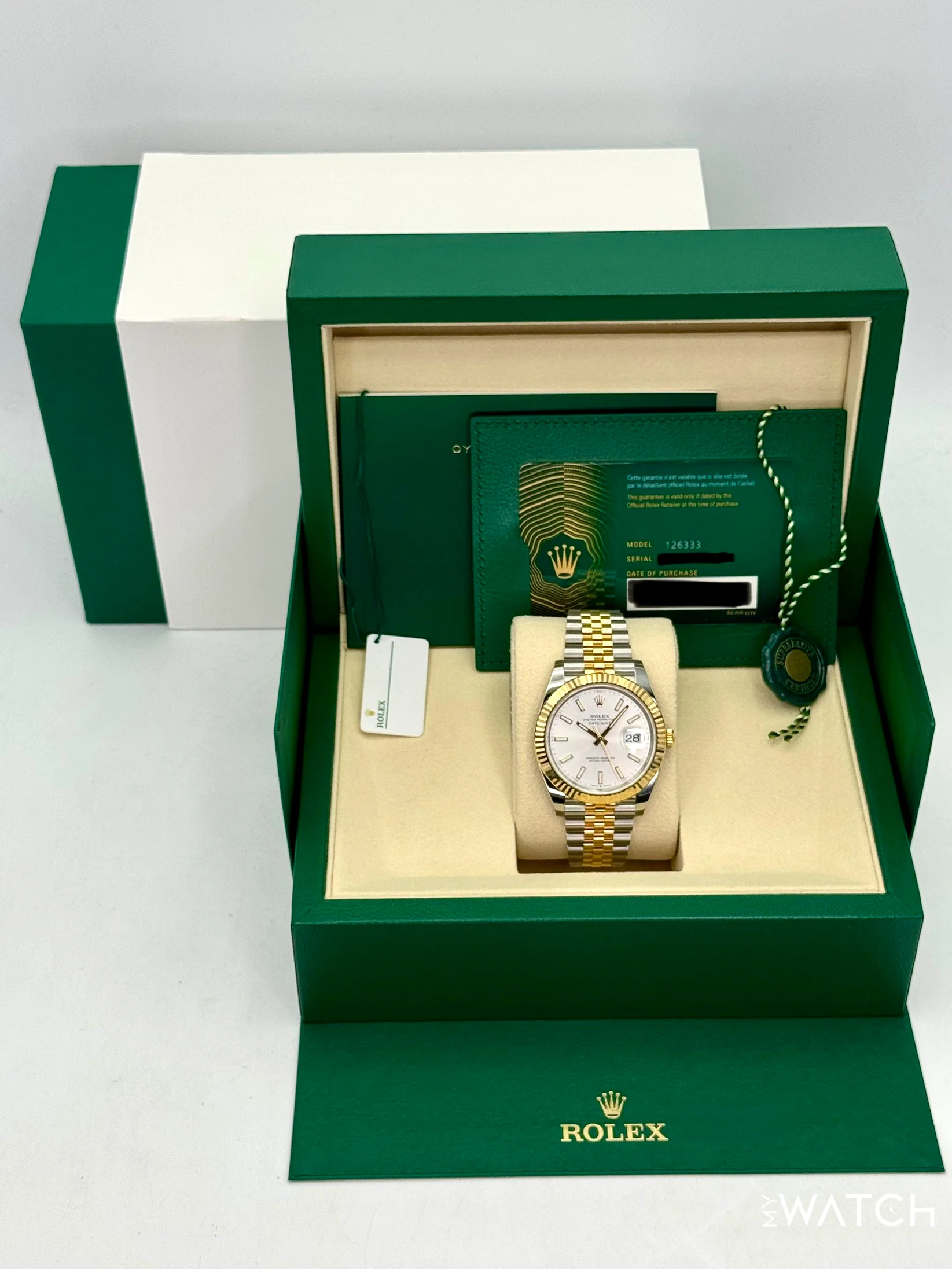 NEW 2025 Rolex Datejust 41mm 126333 Two-Tone Jubilee Silver Dial (STICKERED) - Image 9