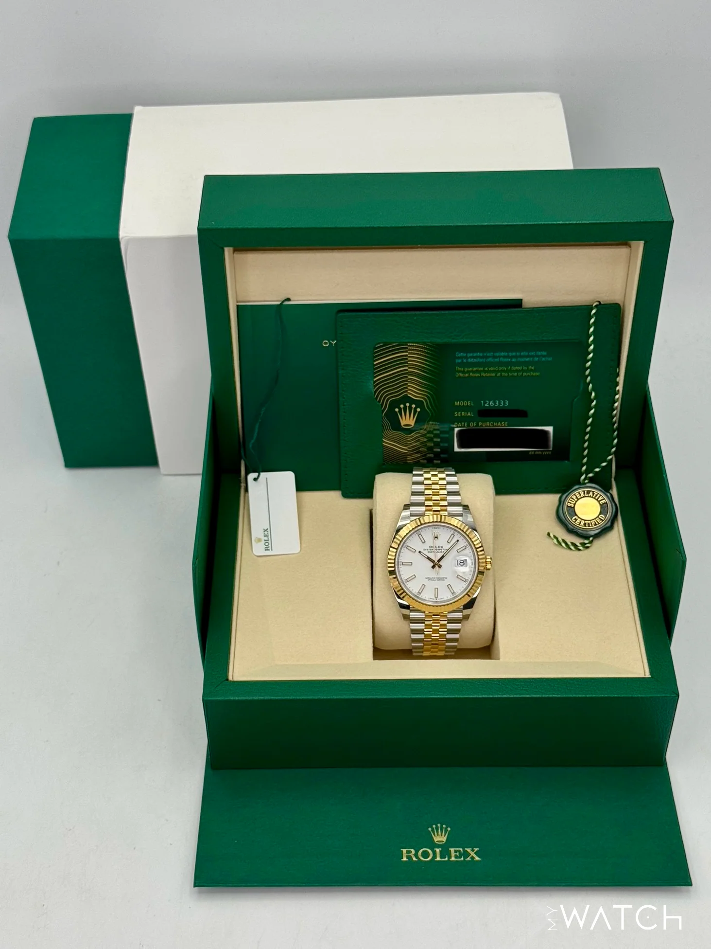 NEW 2025 Rolex Datejust 41mm 126333 Two-Tone Jubilee White Dial - Image 9