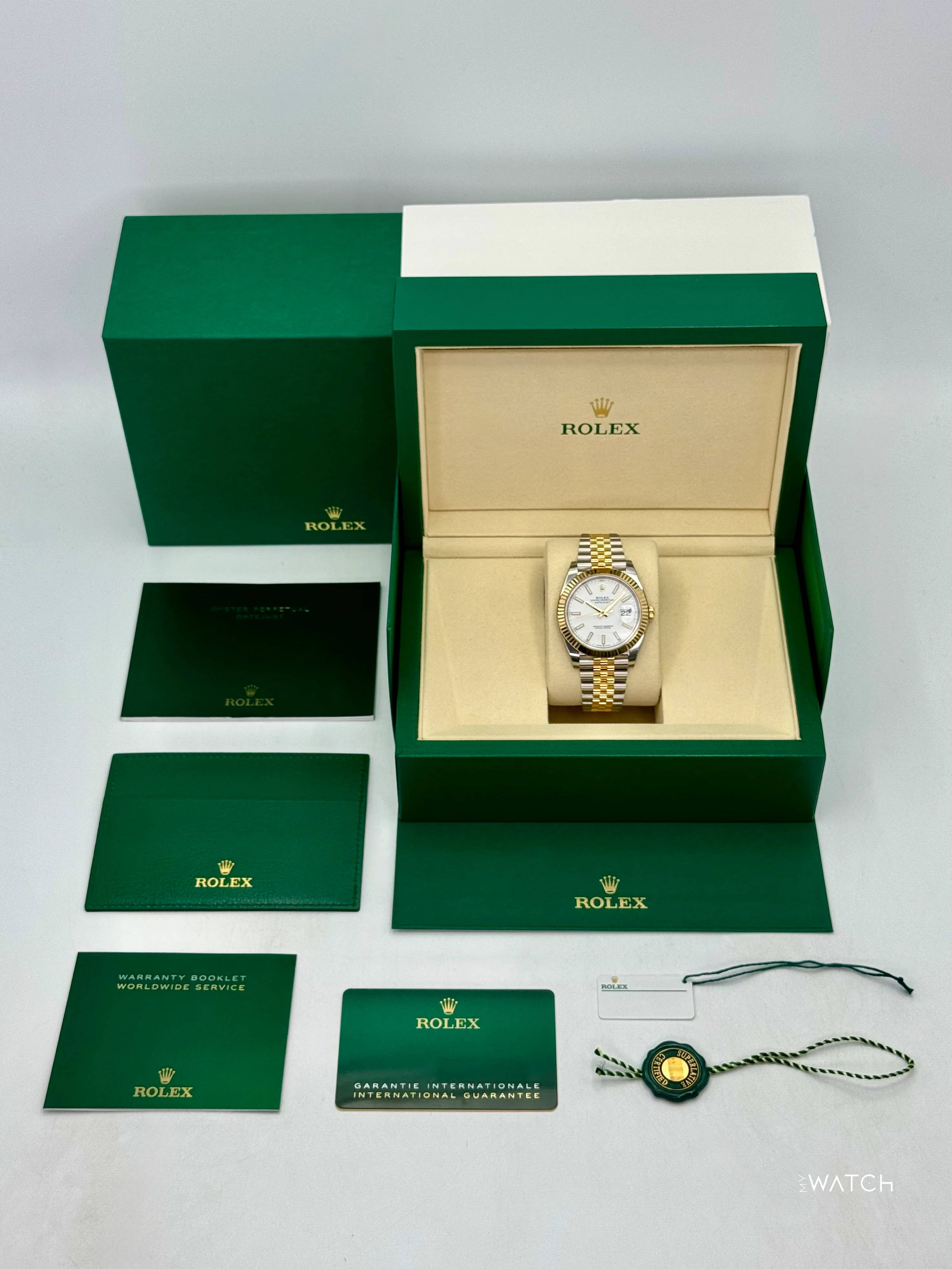 NEW 2025 Rolex Datejust 41mm 126333 Two-Tone Jubilee White Dial (STICKERED) - Image 10