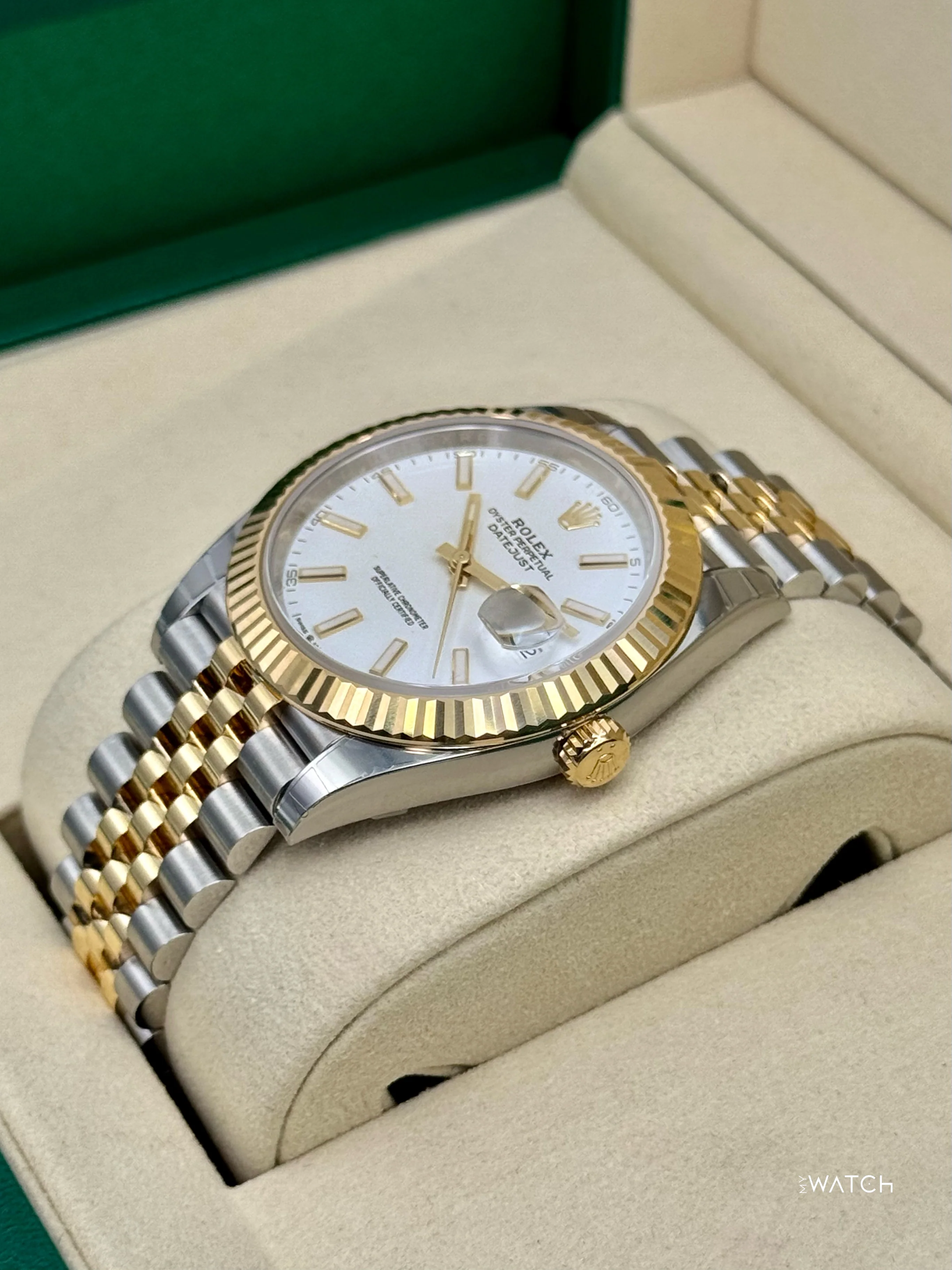 NEW 2025 Rolex Datejust 41mm 126333 Two-Tone Jubilee White Dial (STICKERED) - Image 5