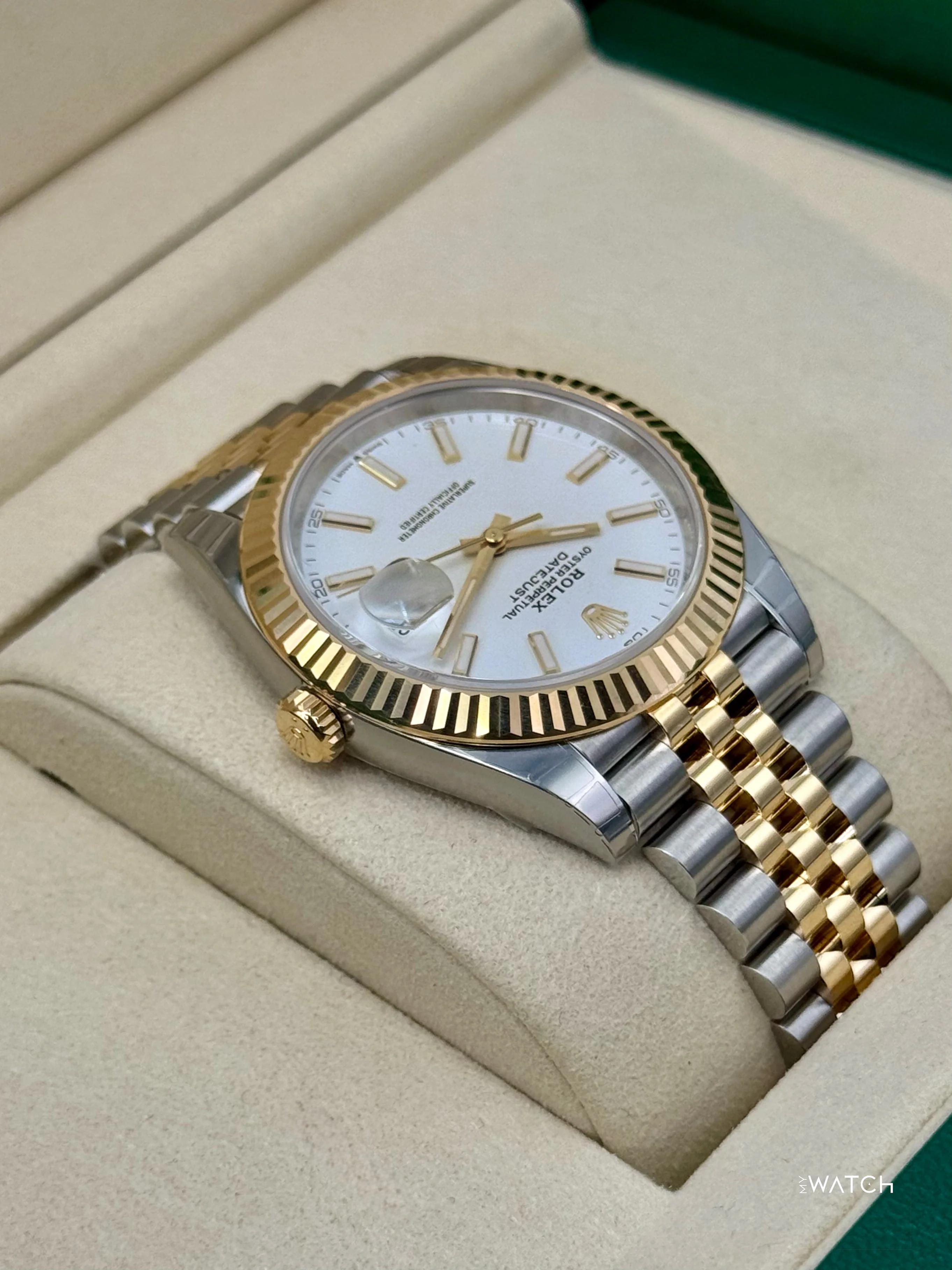 NEW 2025 Rolex Datejust 41mm 126333 Two-Tone Jubilee White Dial (STICKERED) - Image 8