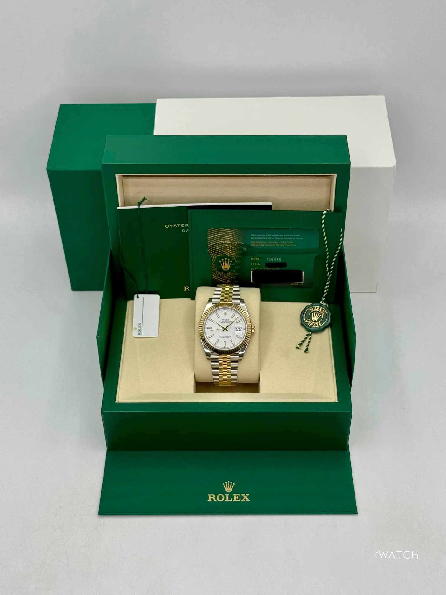 NEW 2025 Rolex Datejust 41mm 126333 Two-Tone Jubilee White Dial (STICKERED) - Image 9