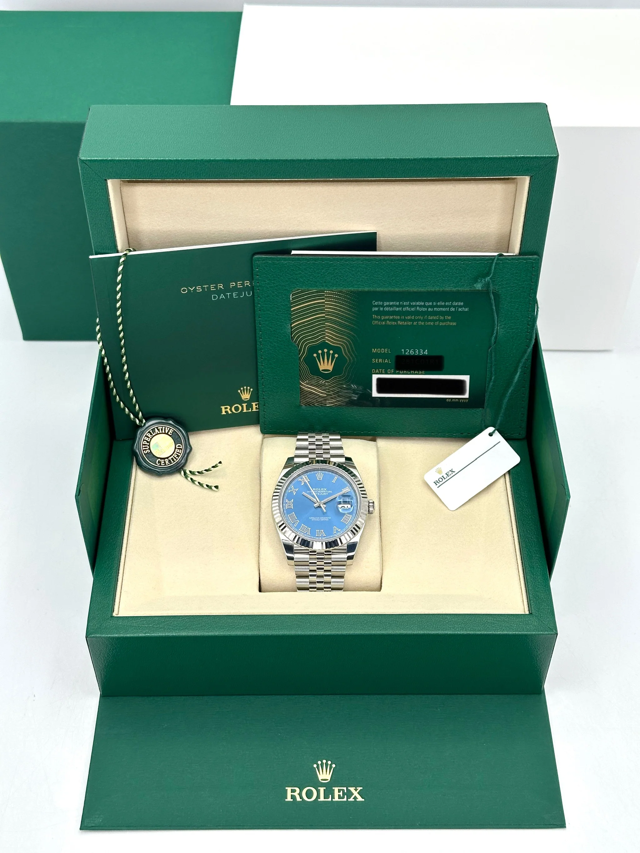 NEW 2025 Rolex Datejust 41mm 126334 Jubilee Azzurro-Blue Dial - Image 9