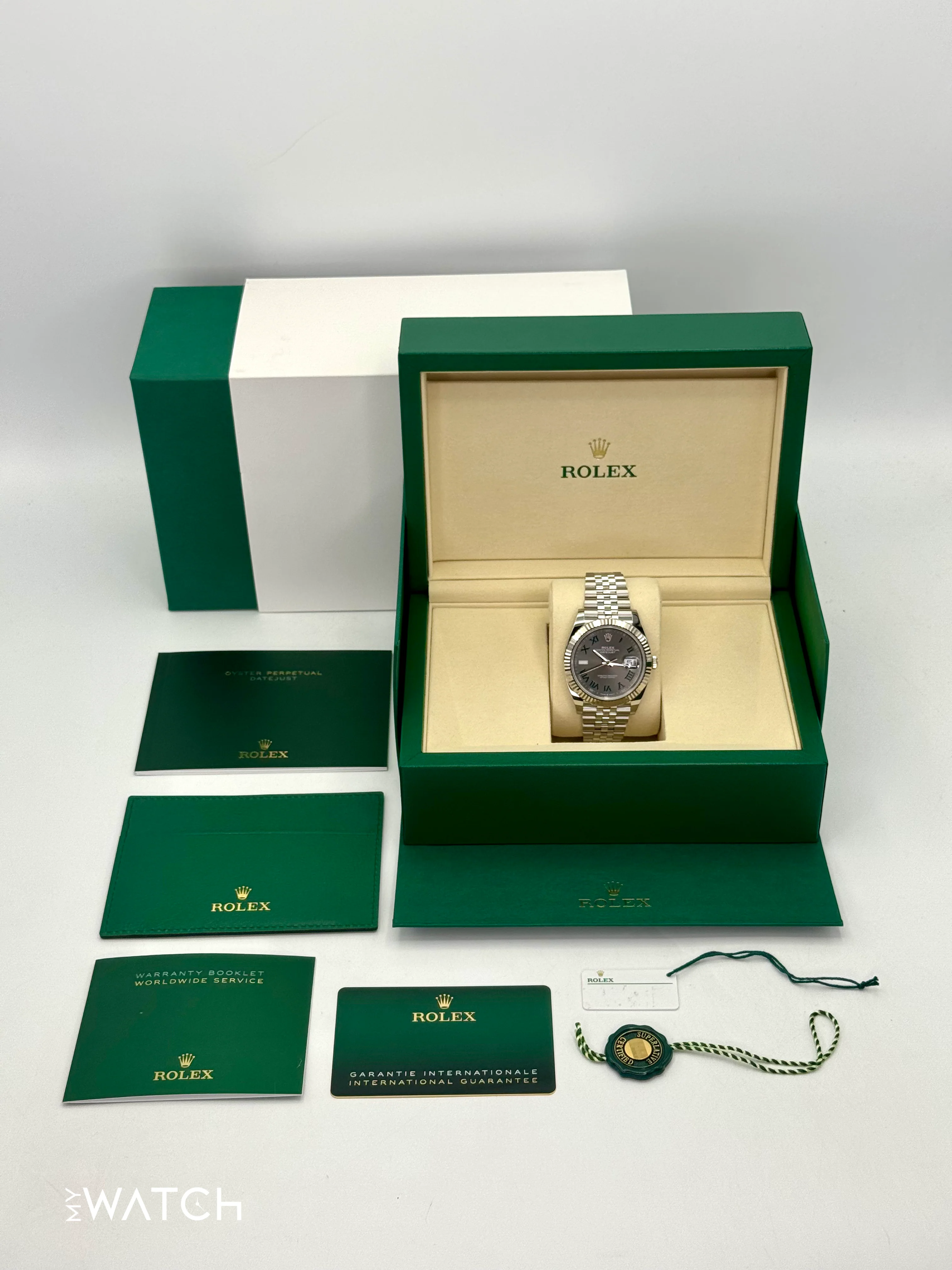 NEW 2025 Rolex Datejust 41mm 126334 Jubilee Wimbledon Dial - Image 10