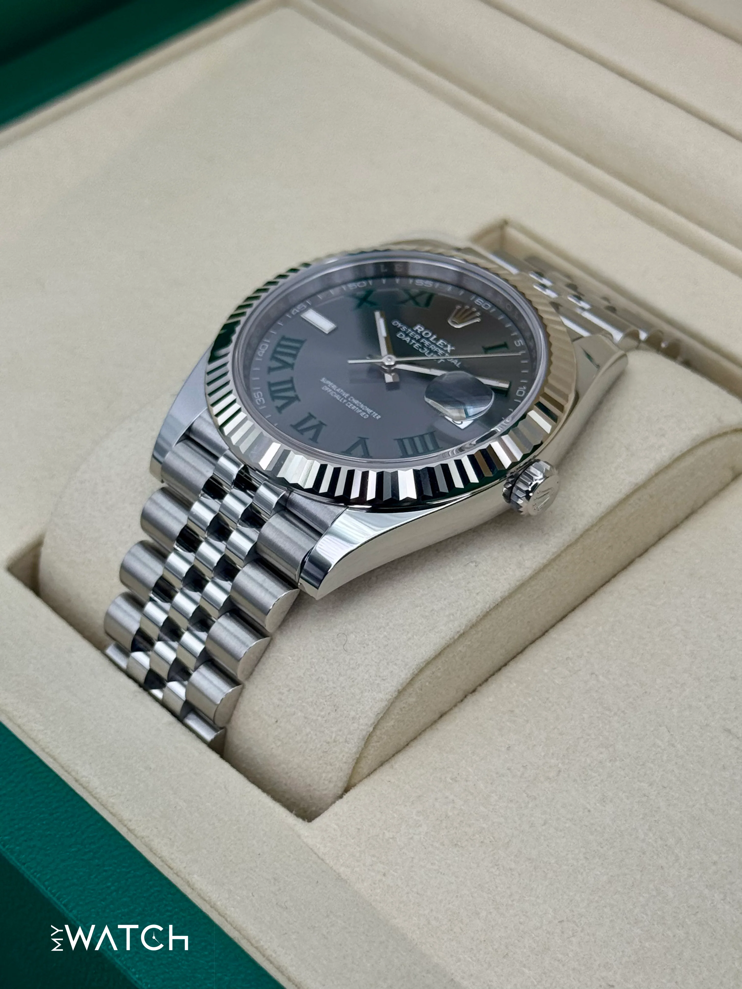 NEW 2025 Rolex Datejust 41mm 126334 Jubilee Wimbledon Dial - Image 5