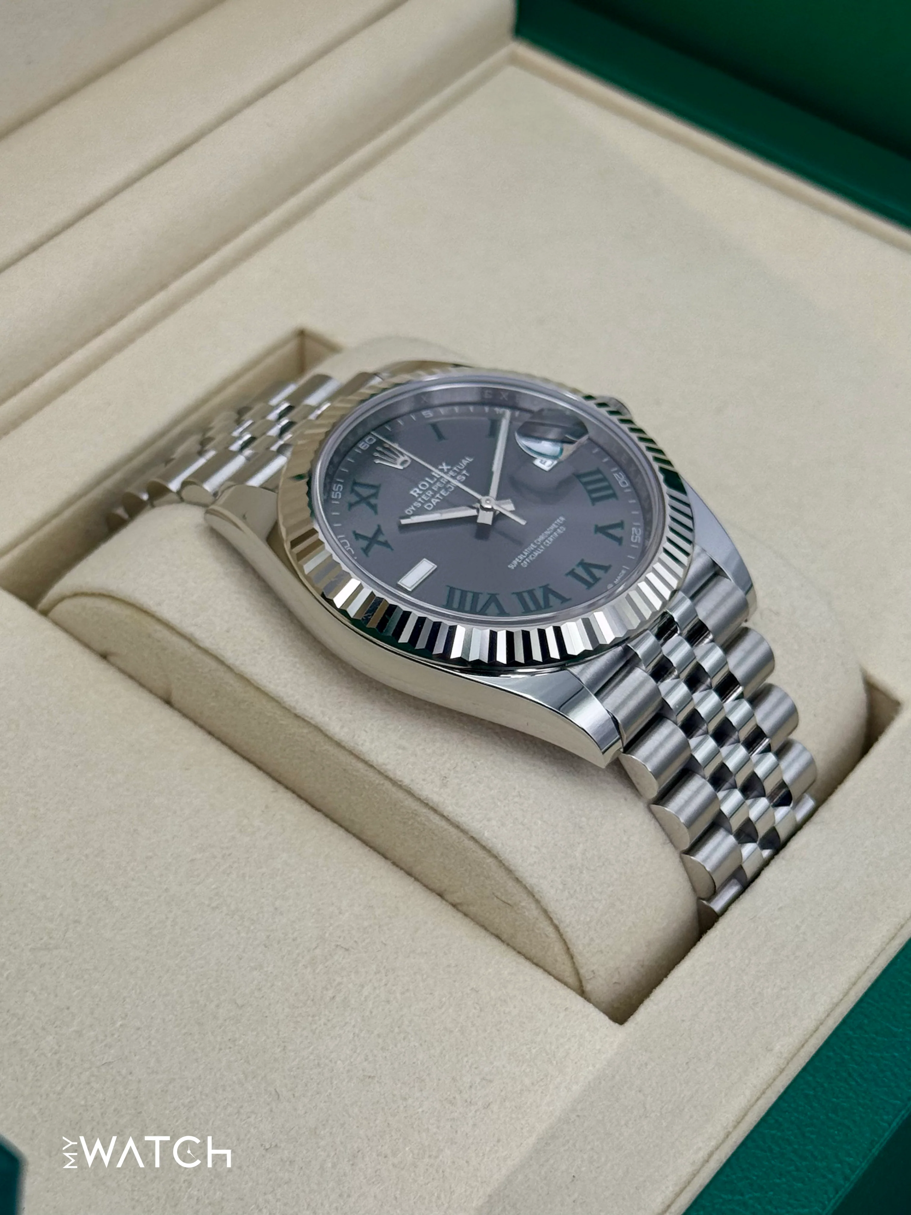 NEW 2025 Rolex Datejust 41mm 126334 Jubilee Wimbledon Dial - Image 6