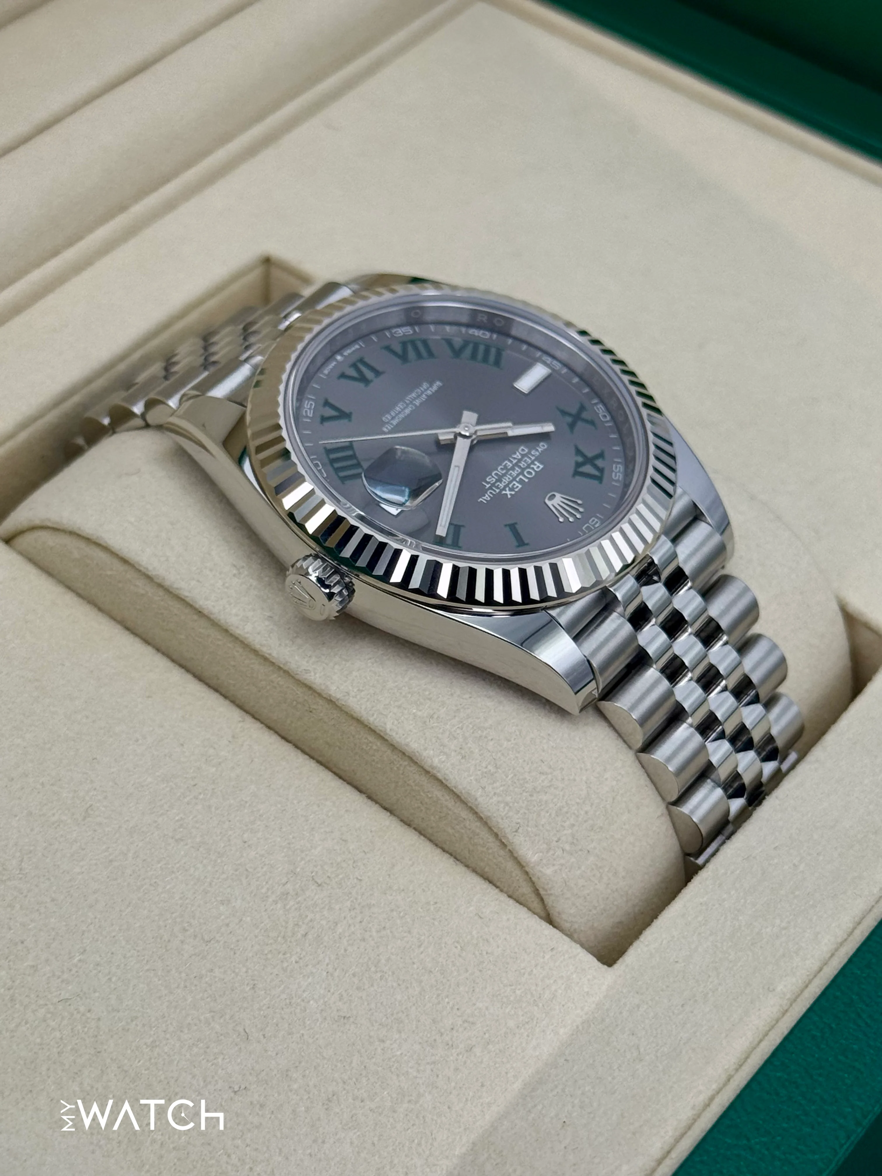 NEW 2025 Rolex Datejust 41mm 126334 Jubilee Wimbledon Dial - Image 8