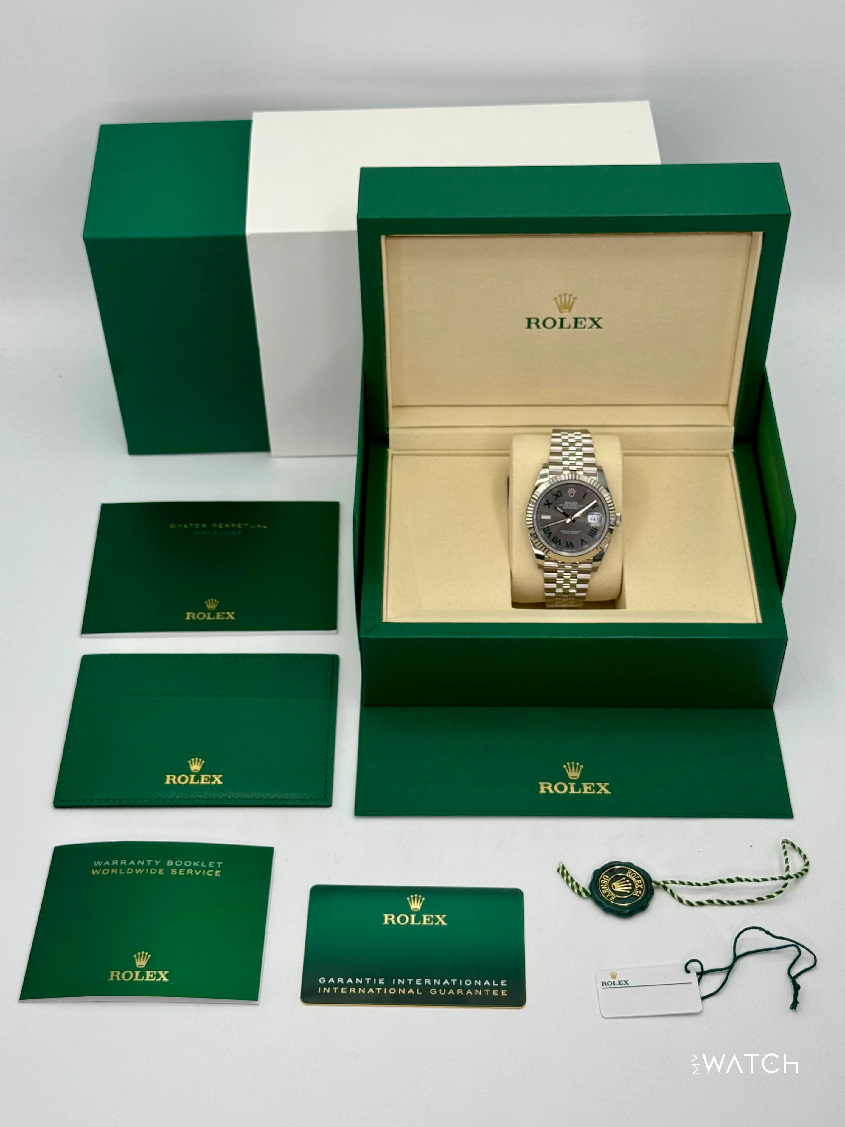 NEW 2025 Rolex Datejust 41mm 126334 Jubilee Wimbledon Dial (STICKERED) - Image 10