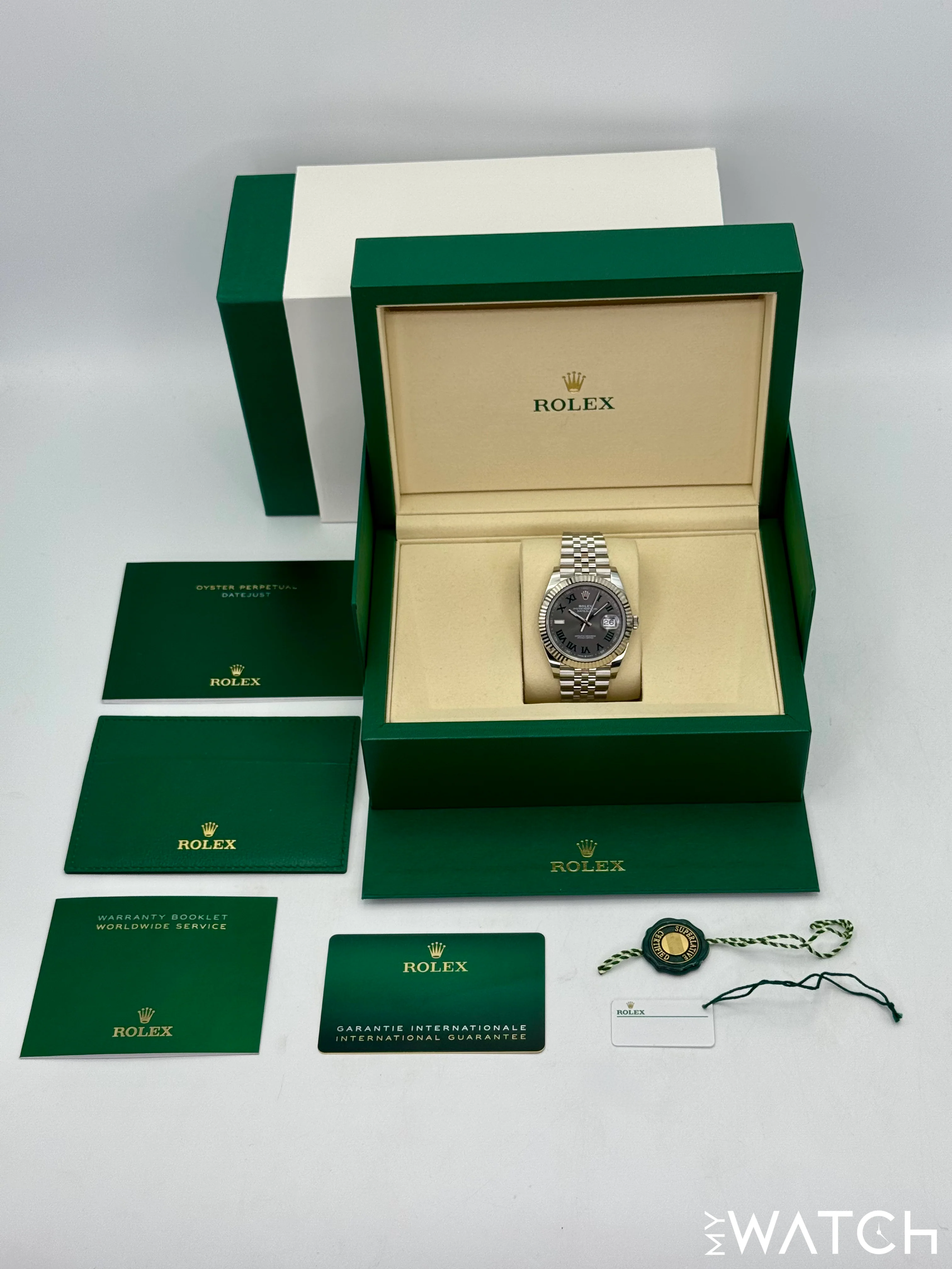 NEW 2025 Rolex Datejust 41mm 126334 Jubilee Wimbledon Dial - Image 10