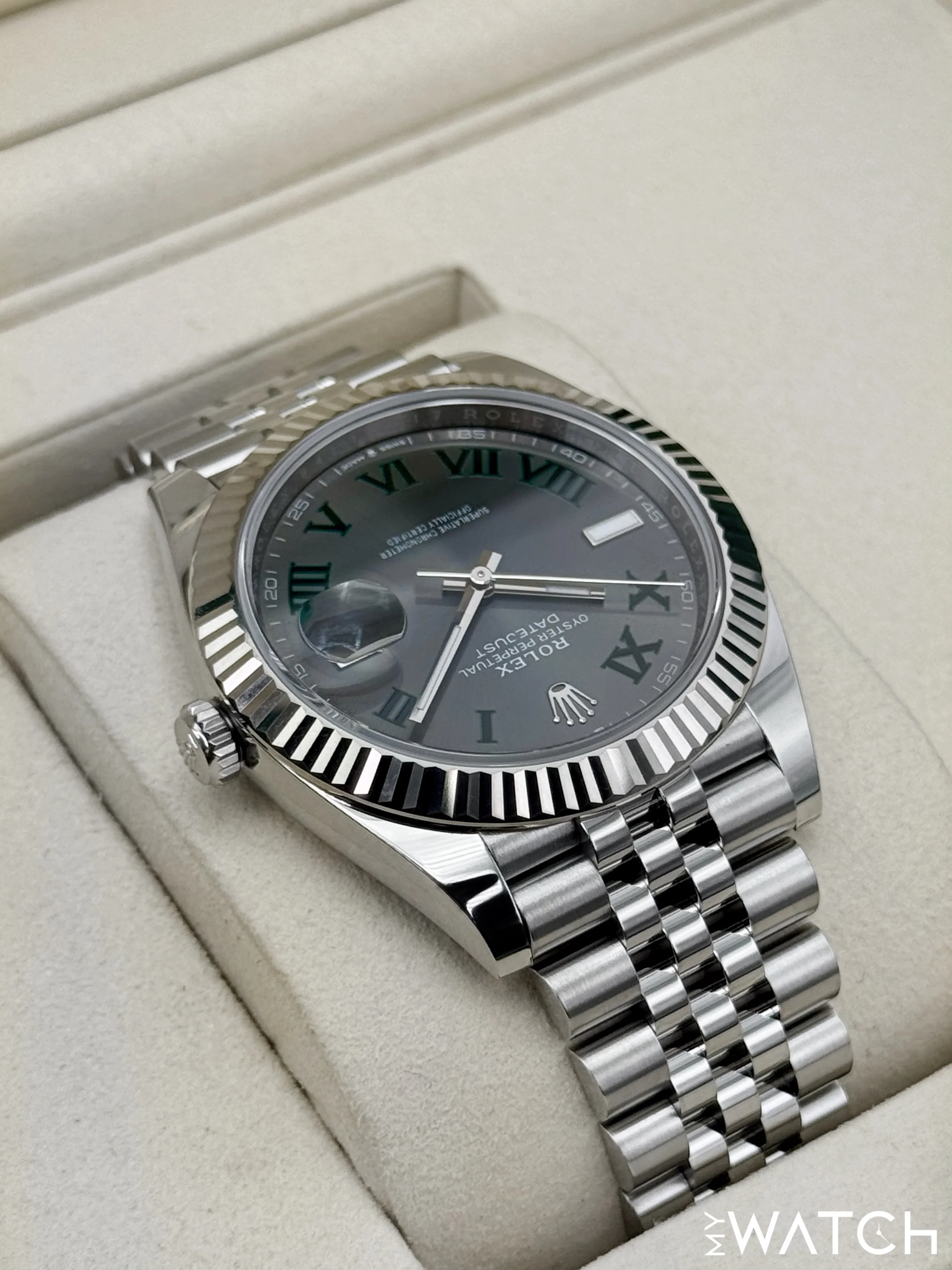 NEW 2025 Rolex Datejust 41mm 126334 Jubilee Wimbledon Dial - Image 8