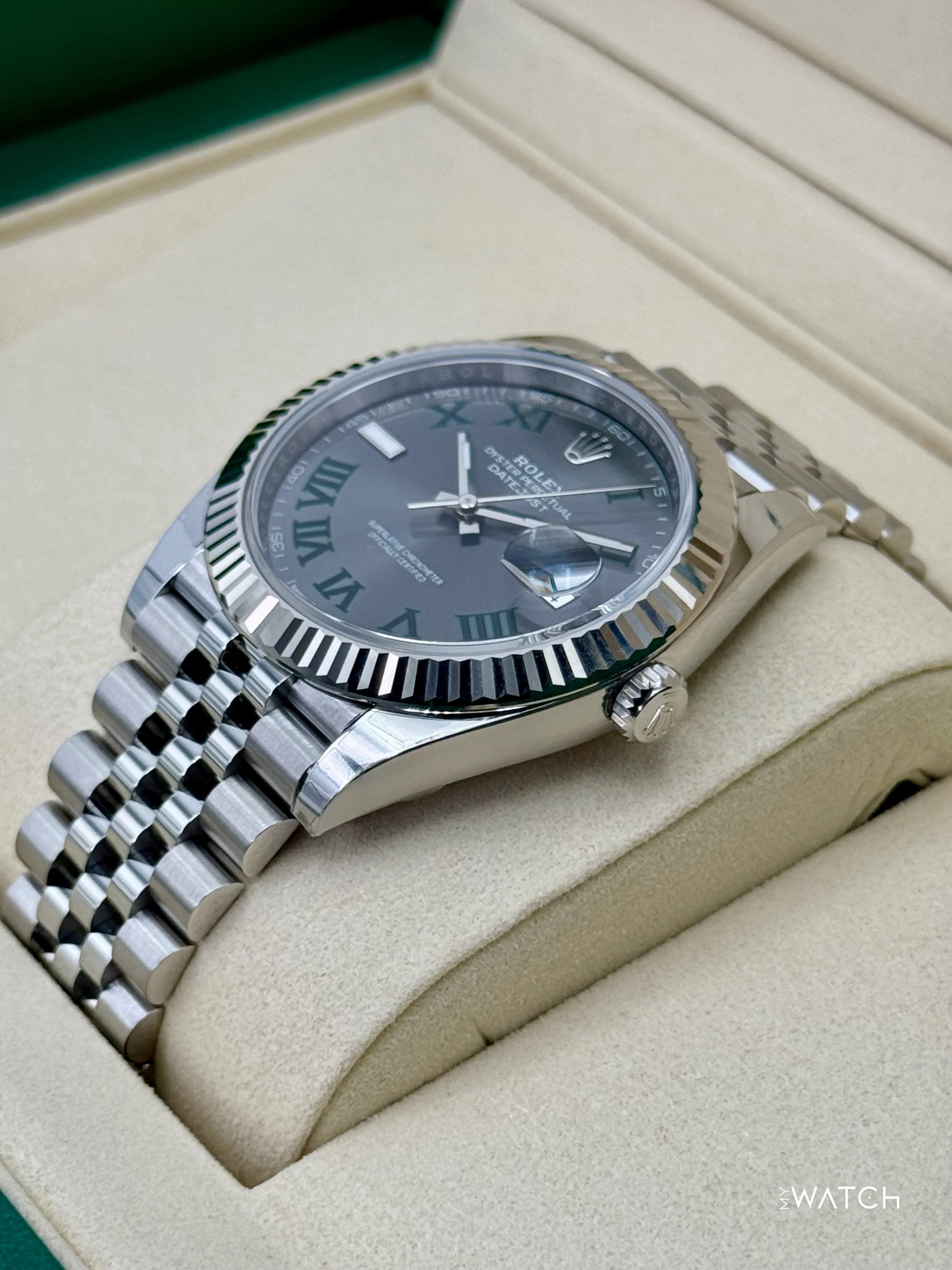 NEW 2025 Rolex Datejust 41mm 126334 Jubilee Wimbledon Dial (STICKERED) - Image 5