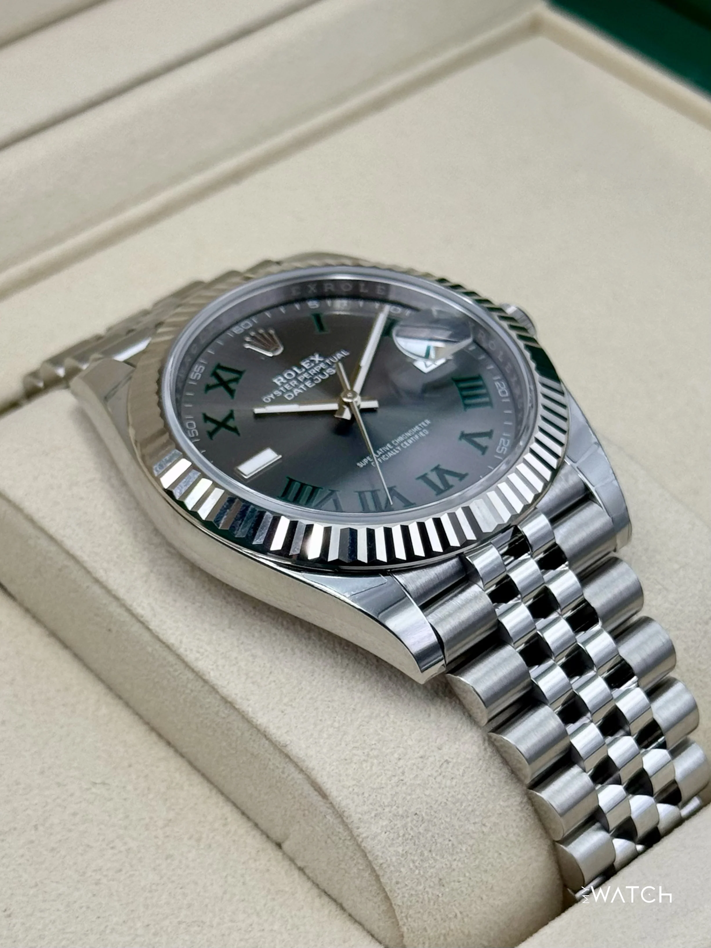 NEW 2025 Rolex Datejust 41mm 126334 Jubilee Wimbledon Dial (STICKERED) - Image 6