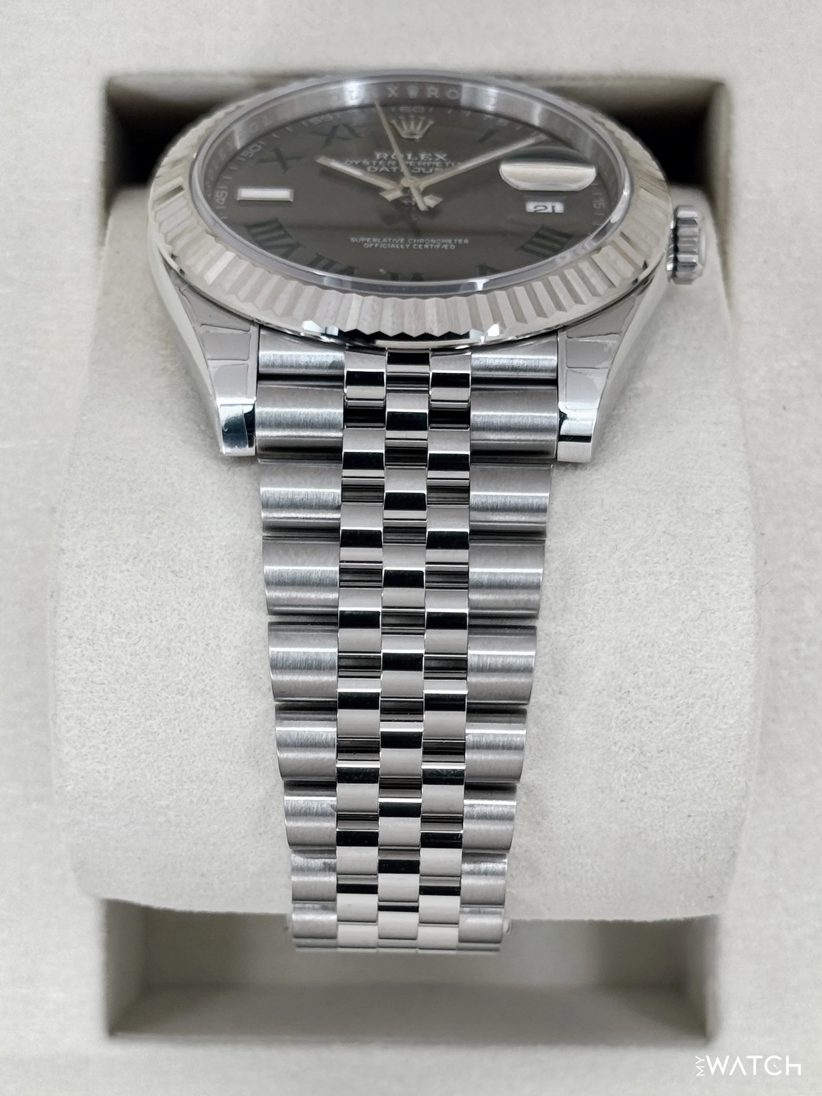 NEW 2025 Rolex Datejust 41mm 126334 Jubilee Wimbledon Dial (STICKERED) - Image 3