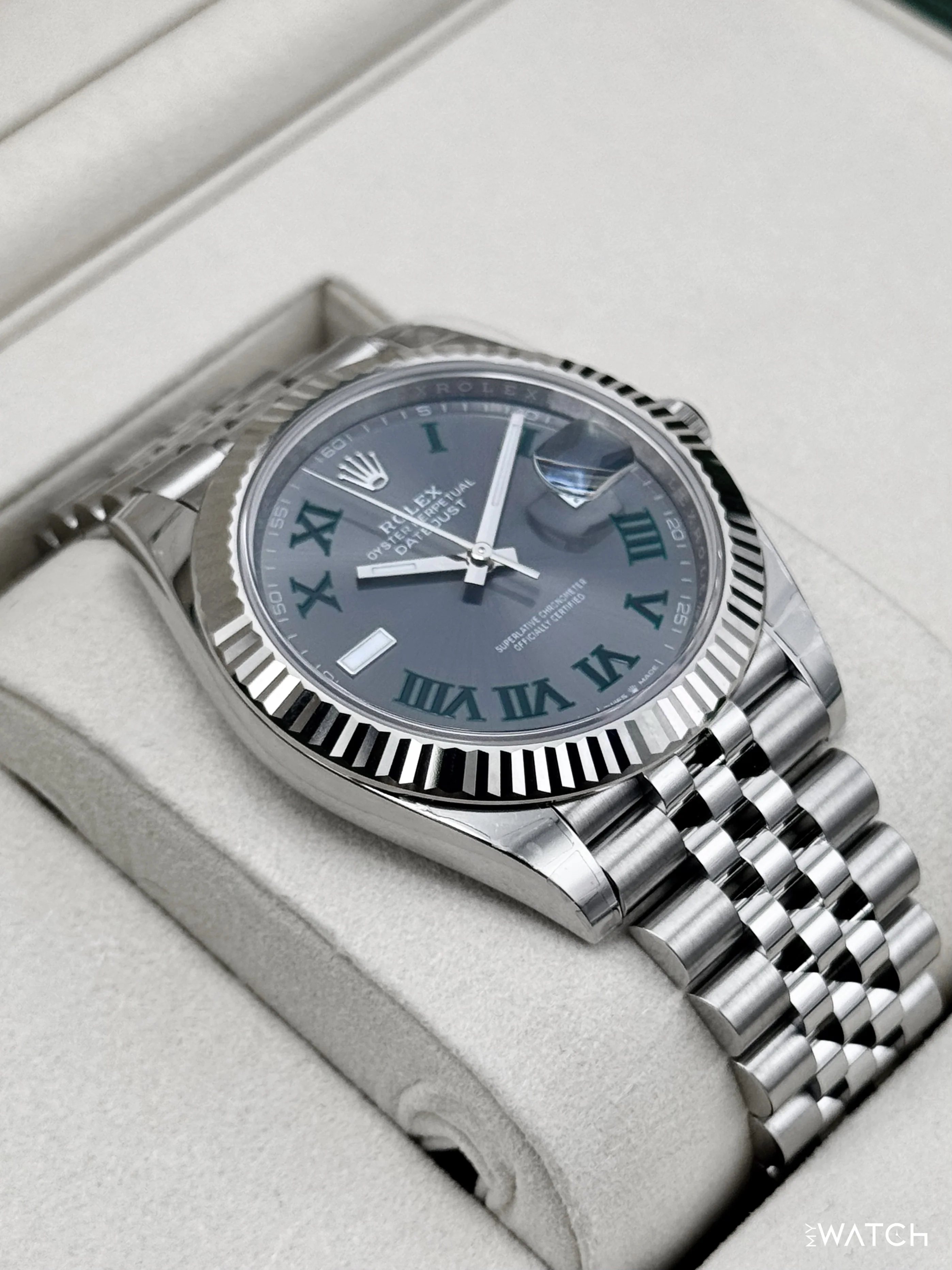 NEW 2025 Rolex Datejust 41mm 126334 Jubilee Wimbledon Dial (STICKERED) - Image 6