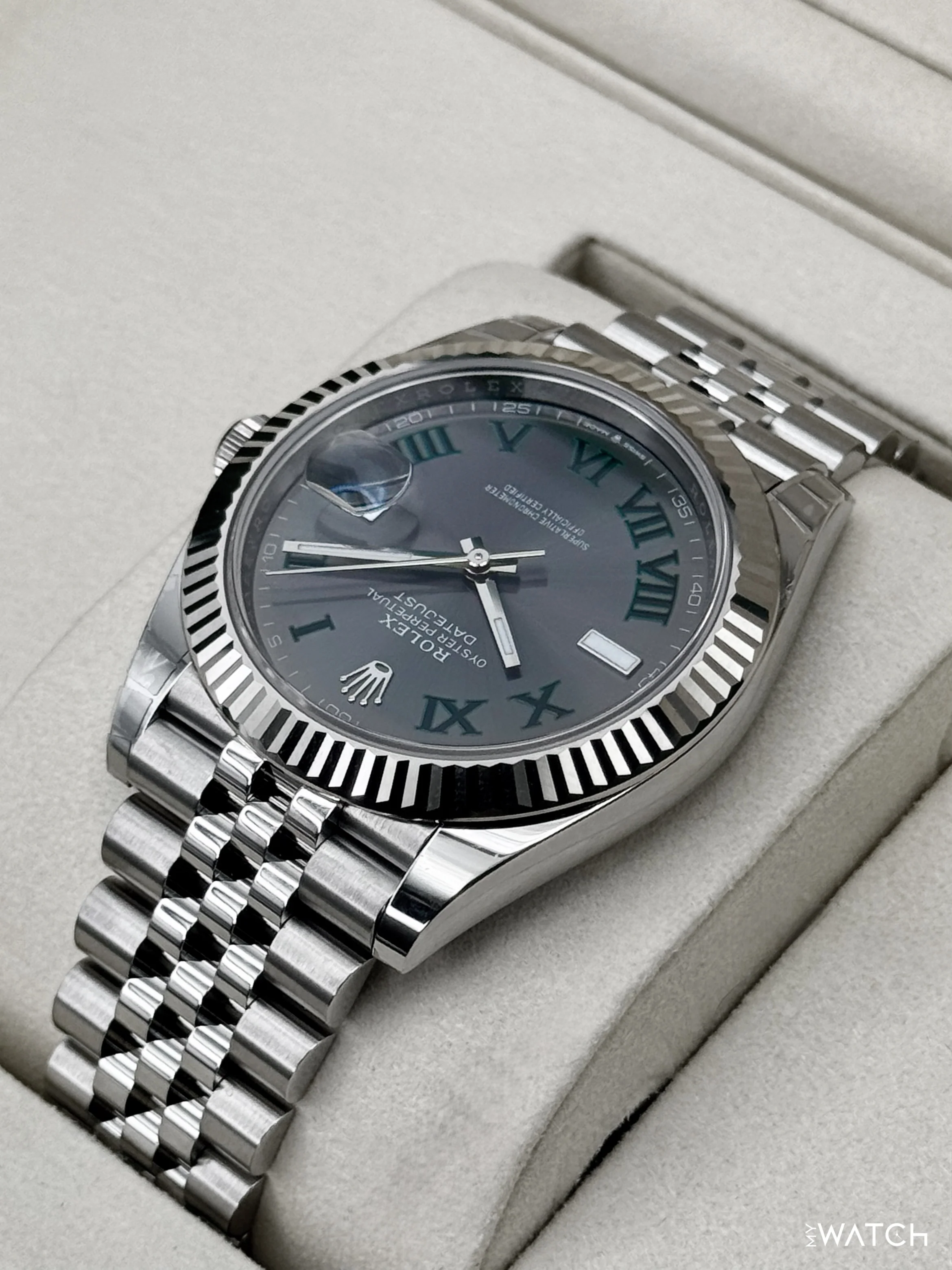NEW 2025 Rolex Datejust 41mm 126334 Jubilee Wimbledon Dial (STICKERED) - Image 7