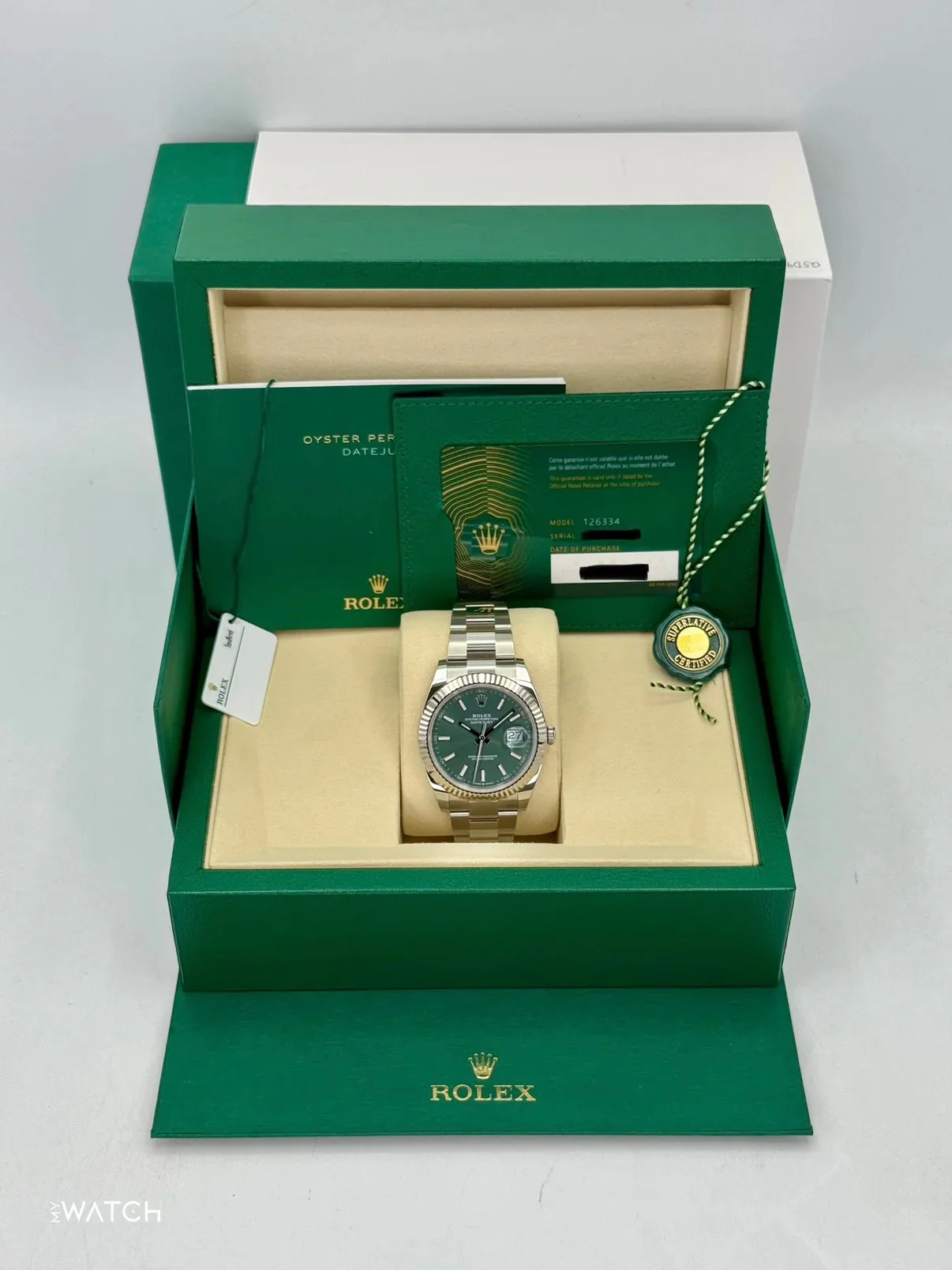 NEW 2025 Rolex Datejust 41mm 126334 Oyster Mint Green Dial - Image 9