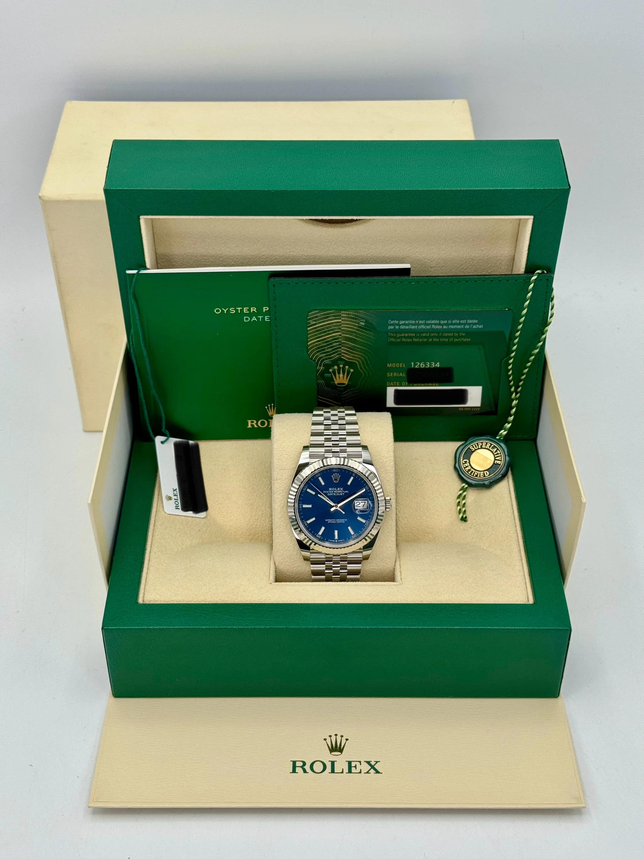 NEW 2024 Rolex Datejust 41mm 126334 Stainless Steel Jubilee Blue Dial - Image 12