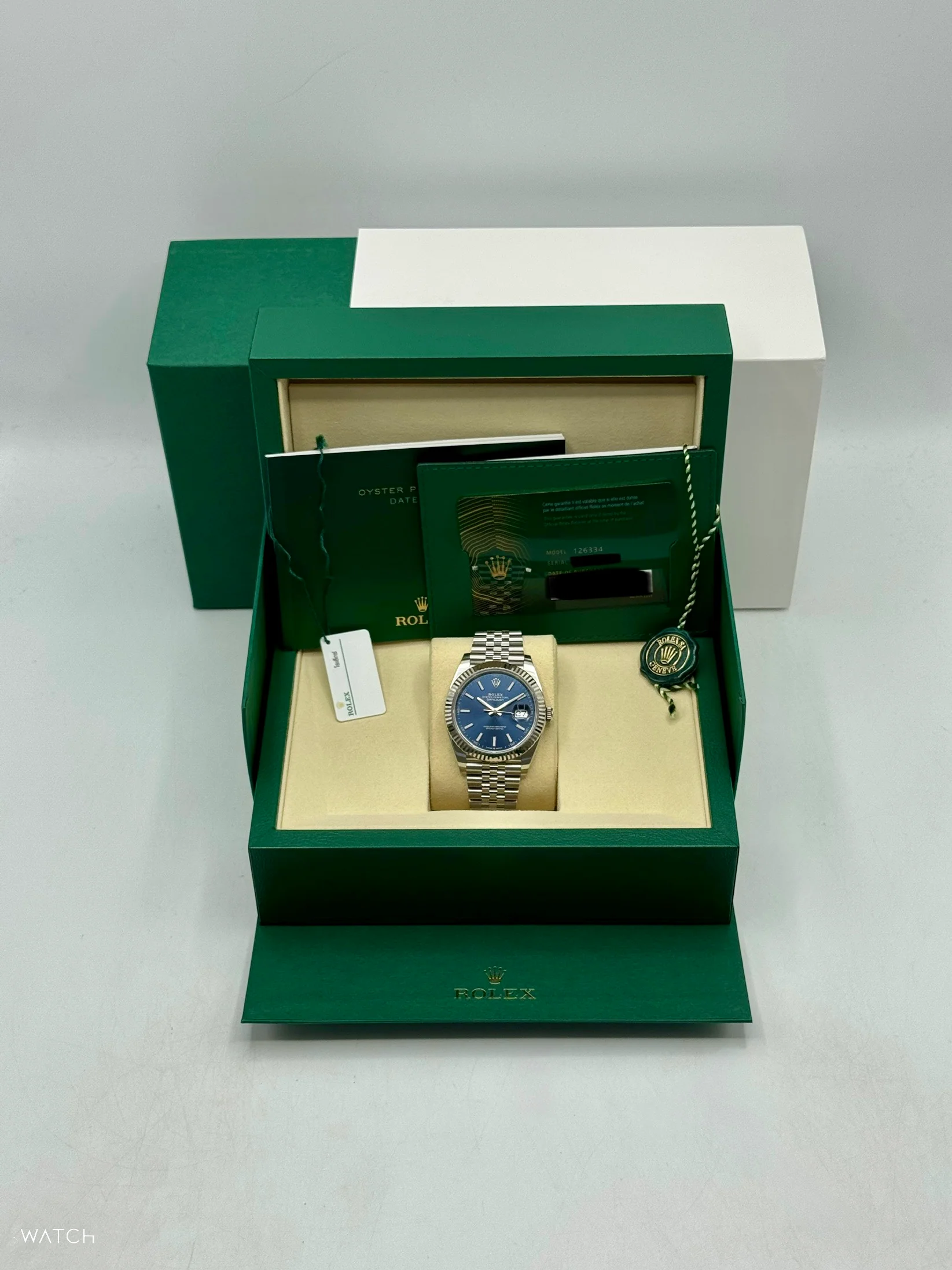 NEW 2025 Rolex Datejust 41mm 126334 Stainless Steel Jubilee Blue Dial - Image 9