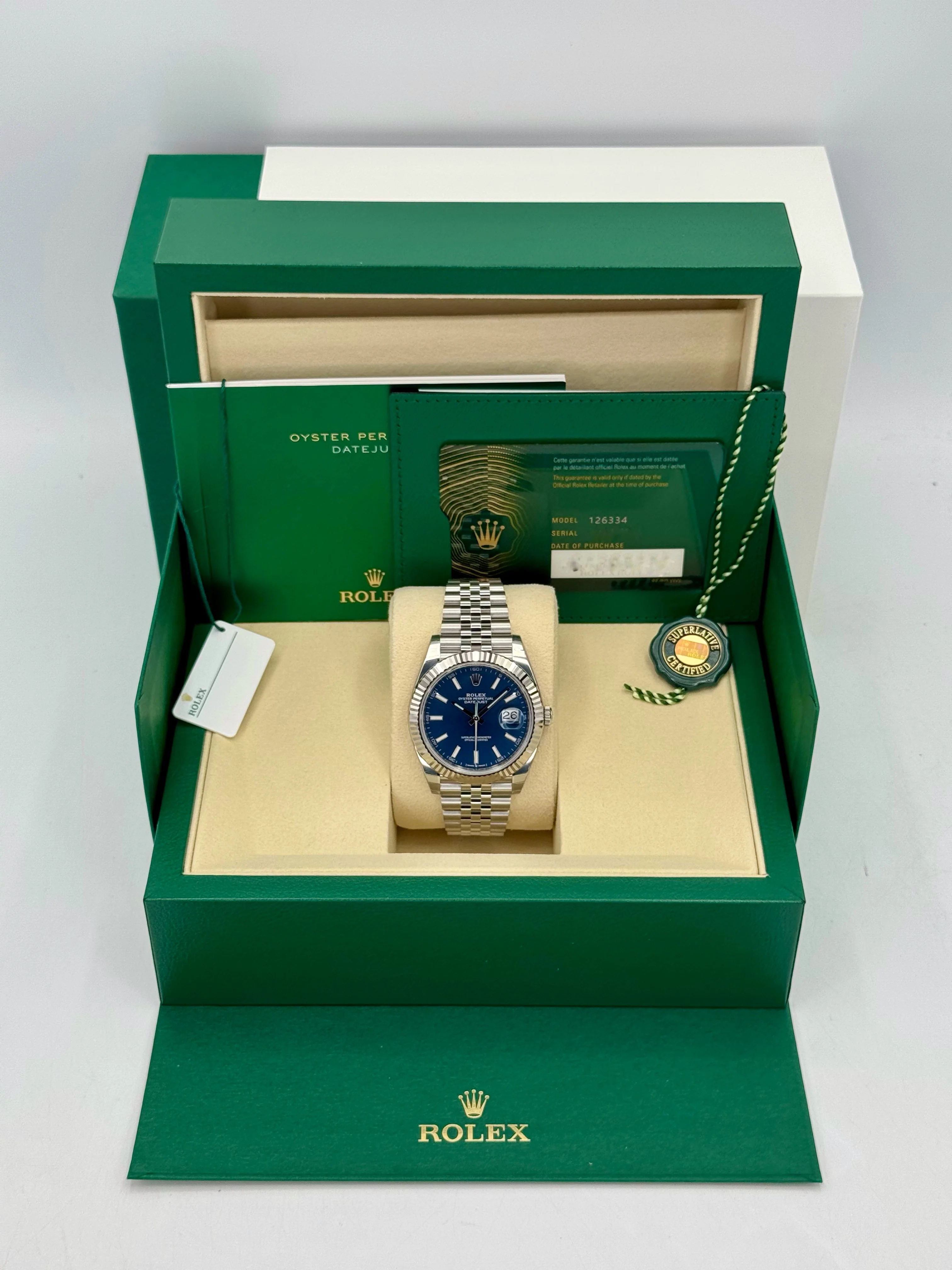NEW 2025 Rolex Datejust 41mm 126334 Stainless Steel Jubilee Blue Dial - Image 9