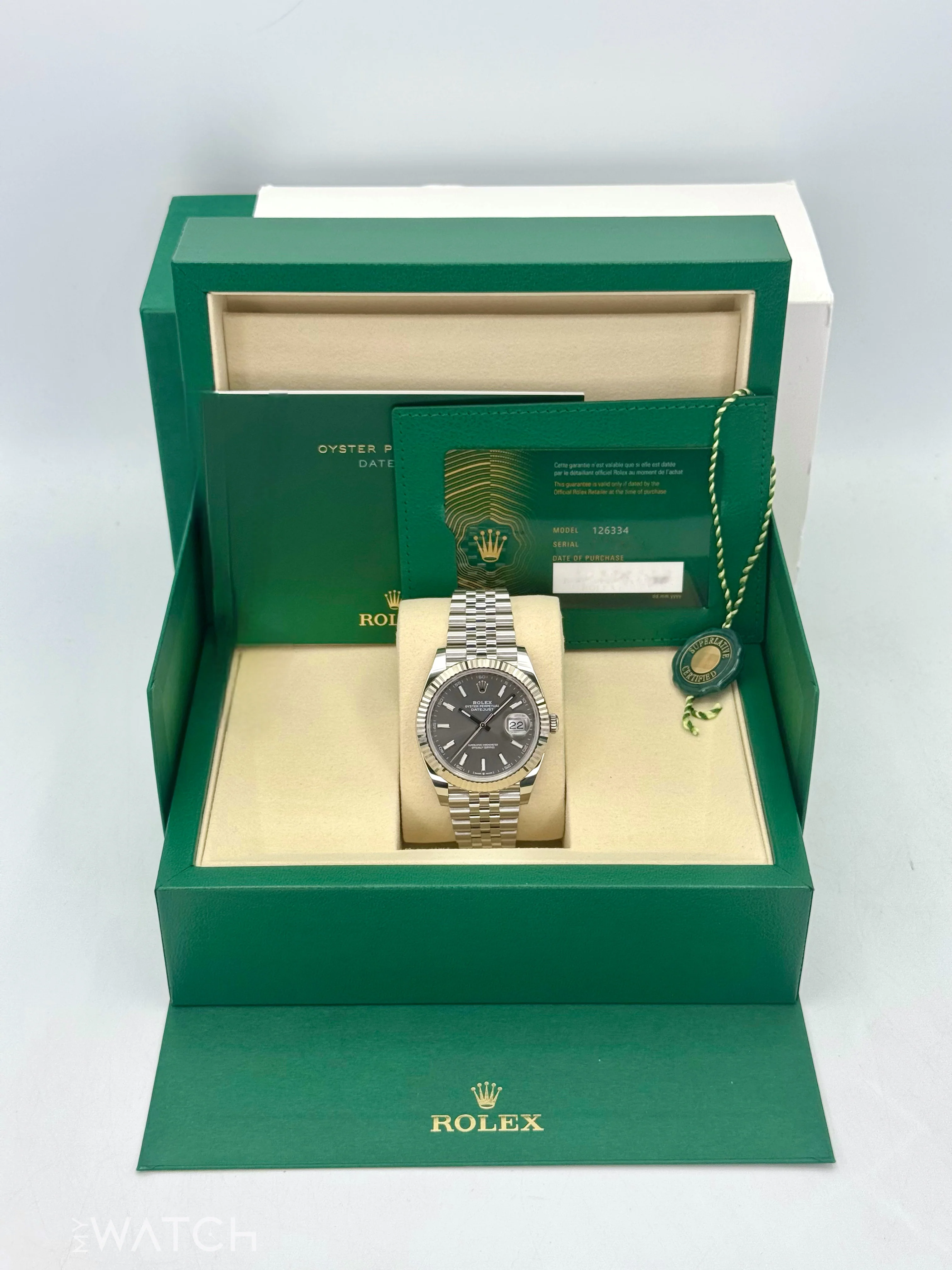 NEW 2025 Rolex Datejust 41mm 126334 Stainless Steel Jubilee Rhodium Dial - Image 9