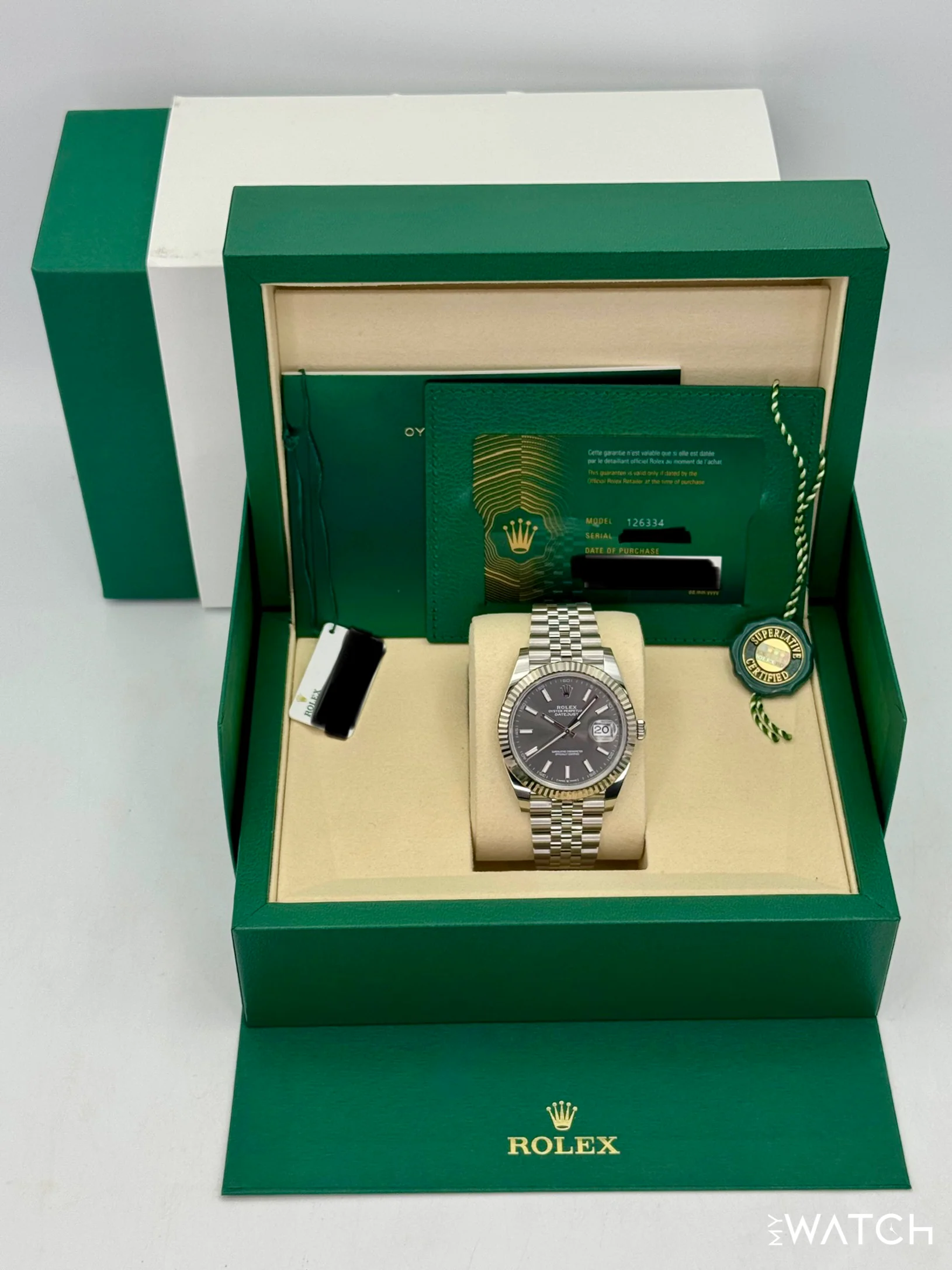 NEW 2025 Rolex Datejust 41mm 126334 Stainless Steel Jubilee Rhodium Dial - Image 9