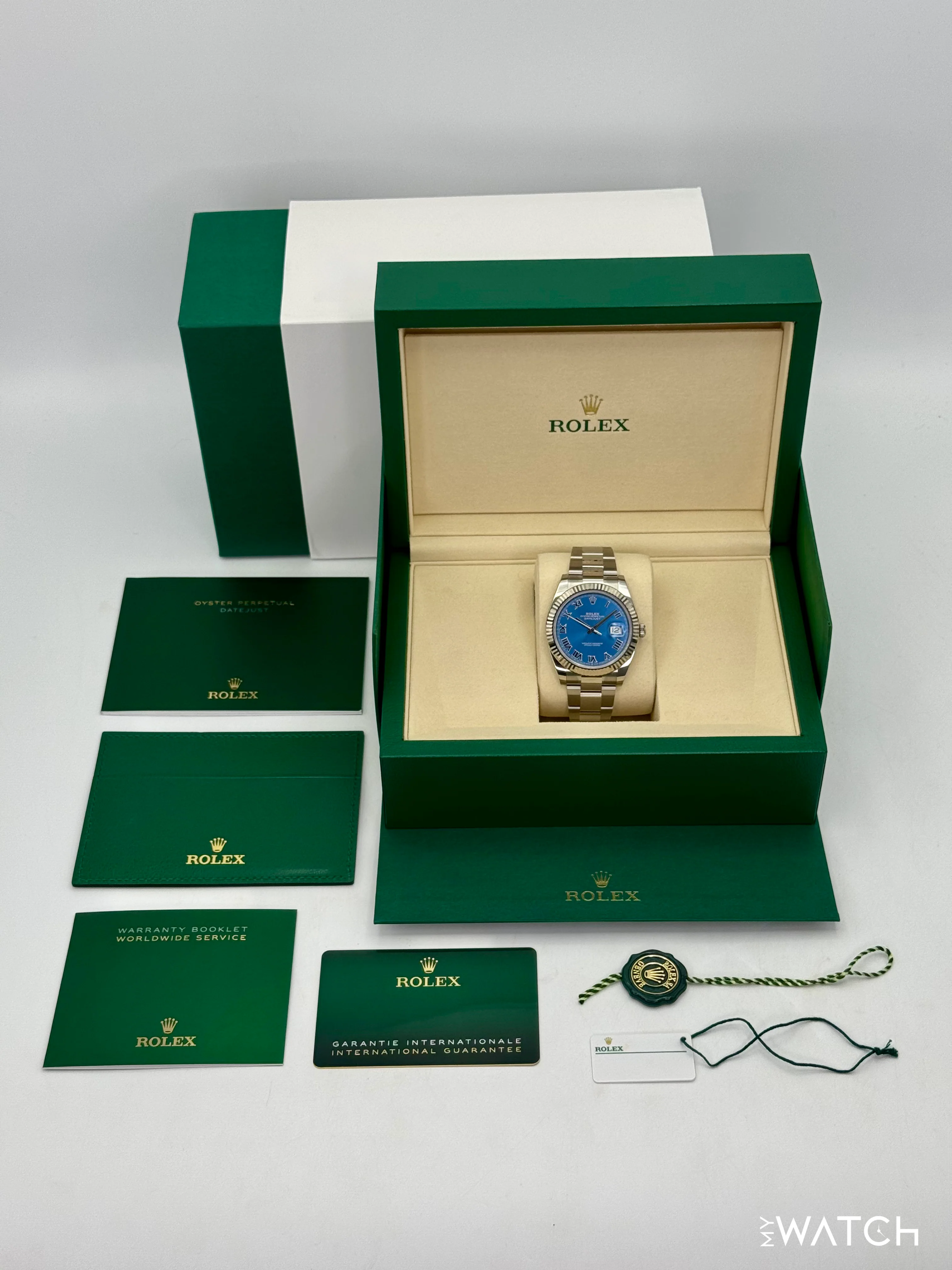 NEW 2025 Rolex Datejust 41mm 126334 Stainless Steel Oyster Azzurro Blue Dial - Image 10