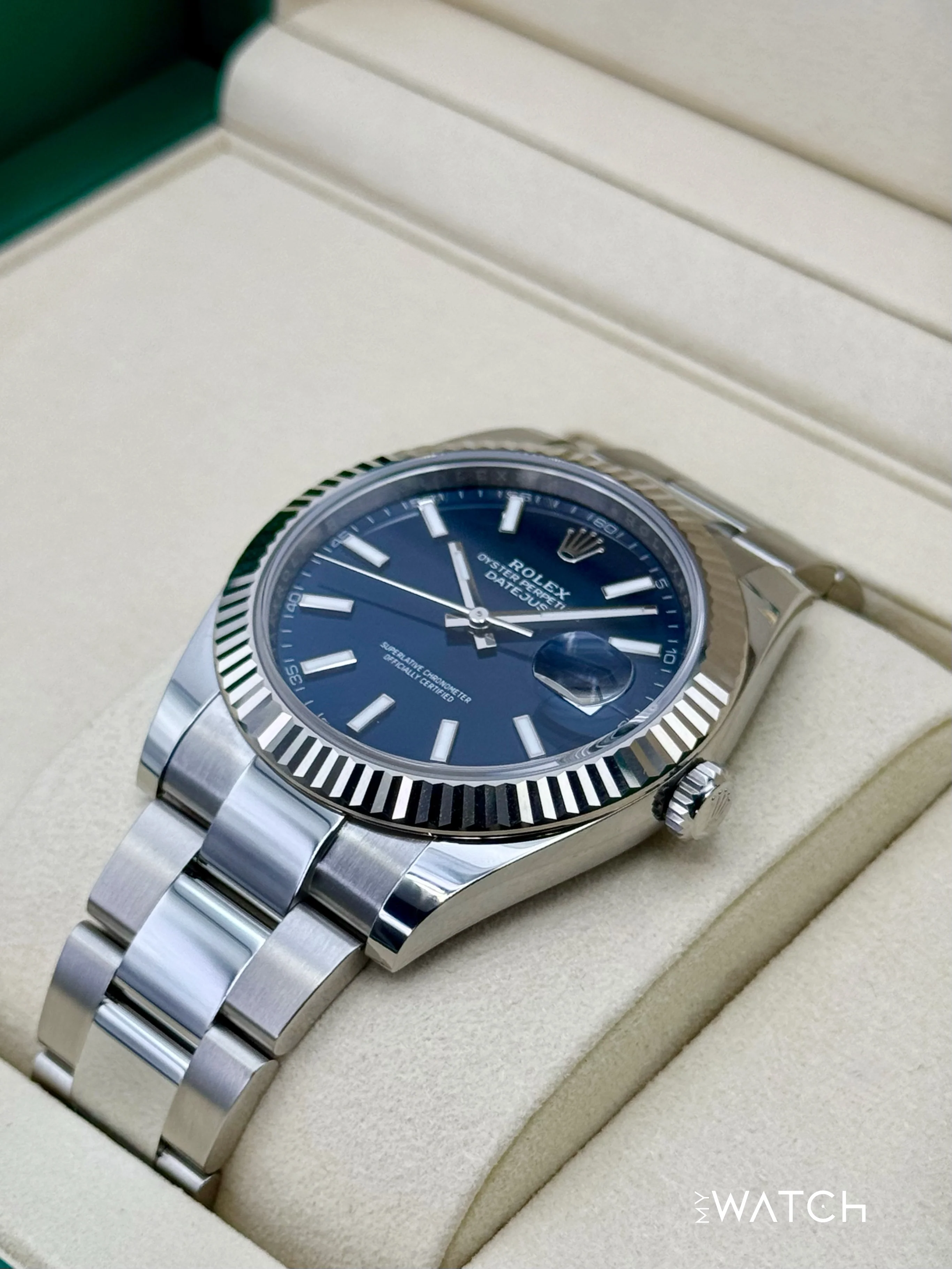 NEW 2025 Rolex Datejust 41mm 126334 Stainless Steel Oyster Blue Dial - Image 5