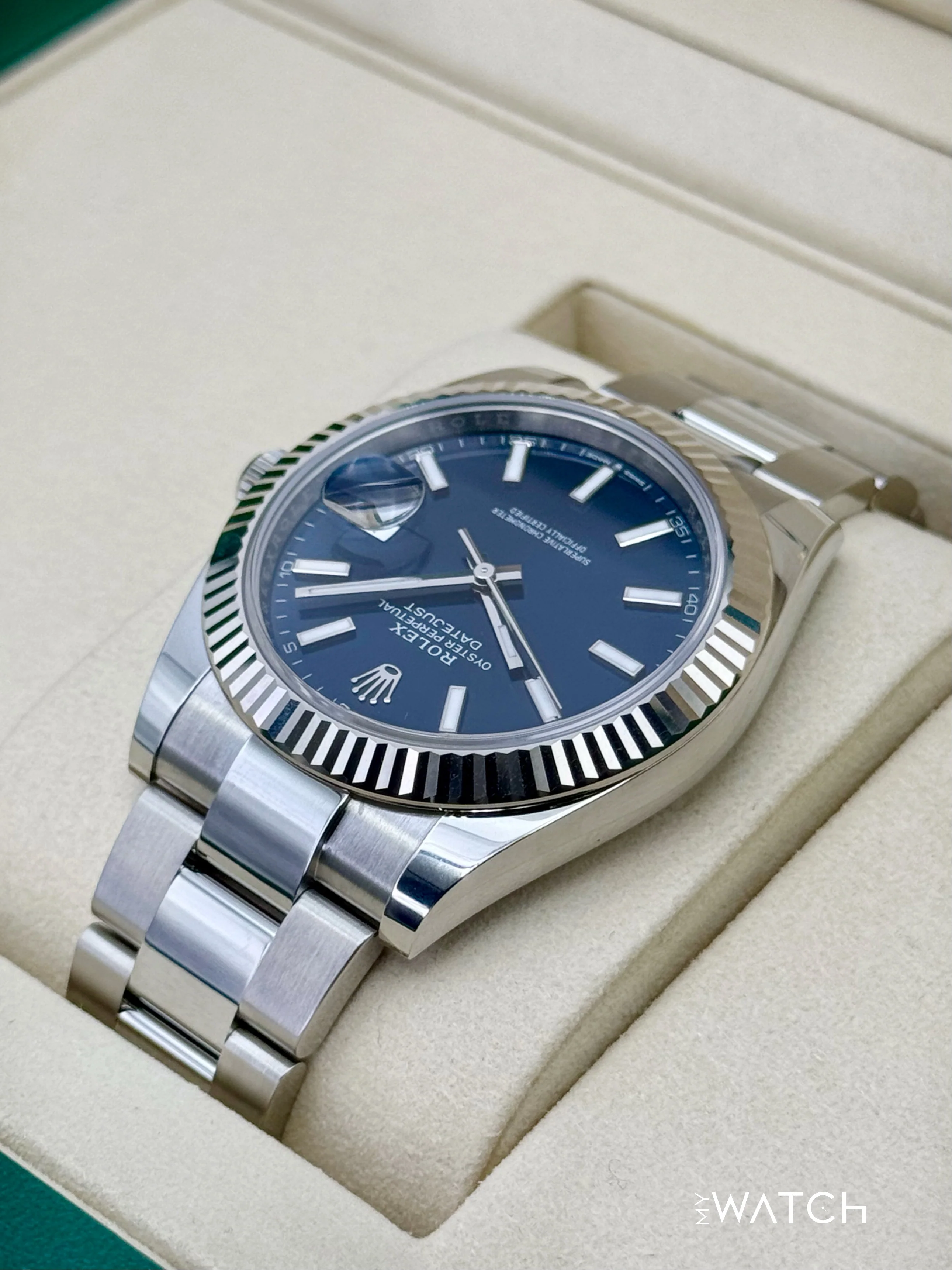 NEW 2025 Rolex Datejust 41mm 126334 Stainless Steel Oyster Blue Dial - Image 7