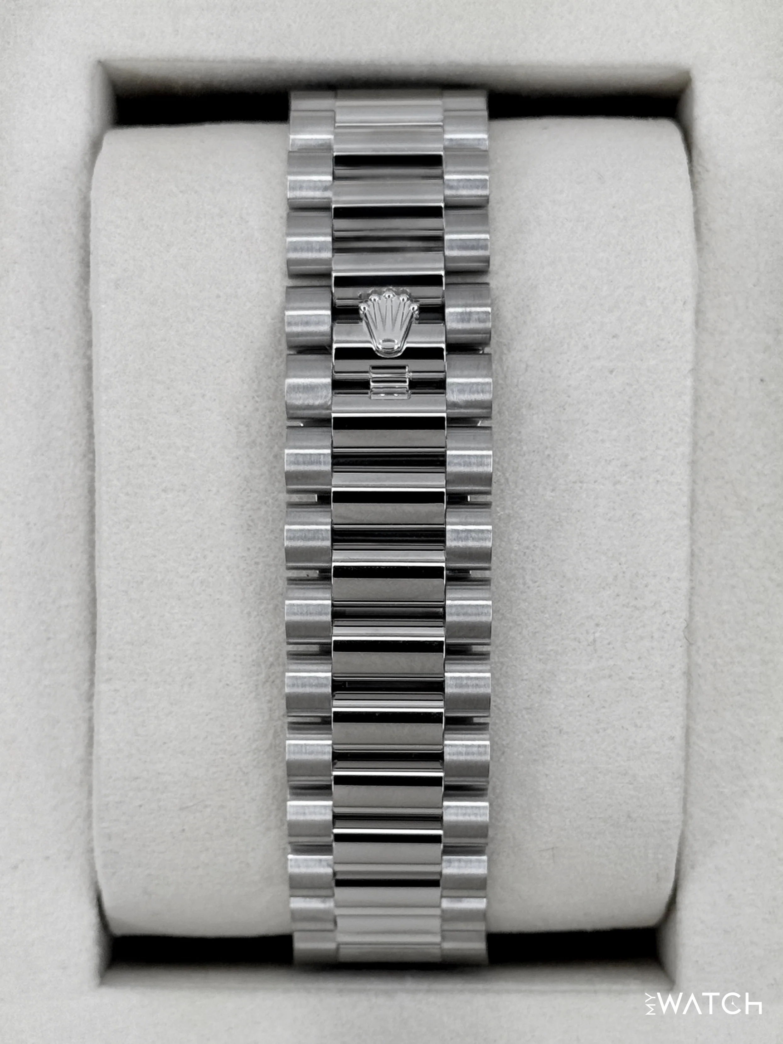 NEW 2025 Rolex Day-Date 36mm 128396TBR Ice Blue Diamond Baguette Dial - Image 2
