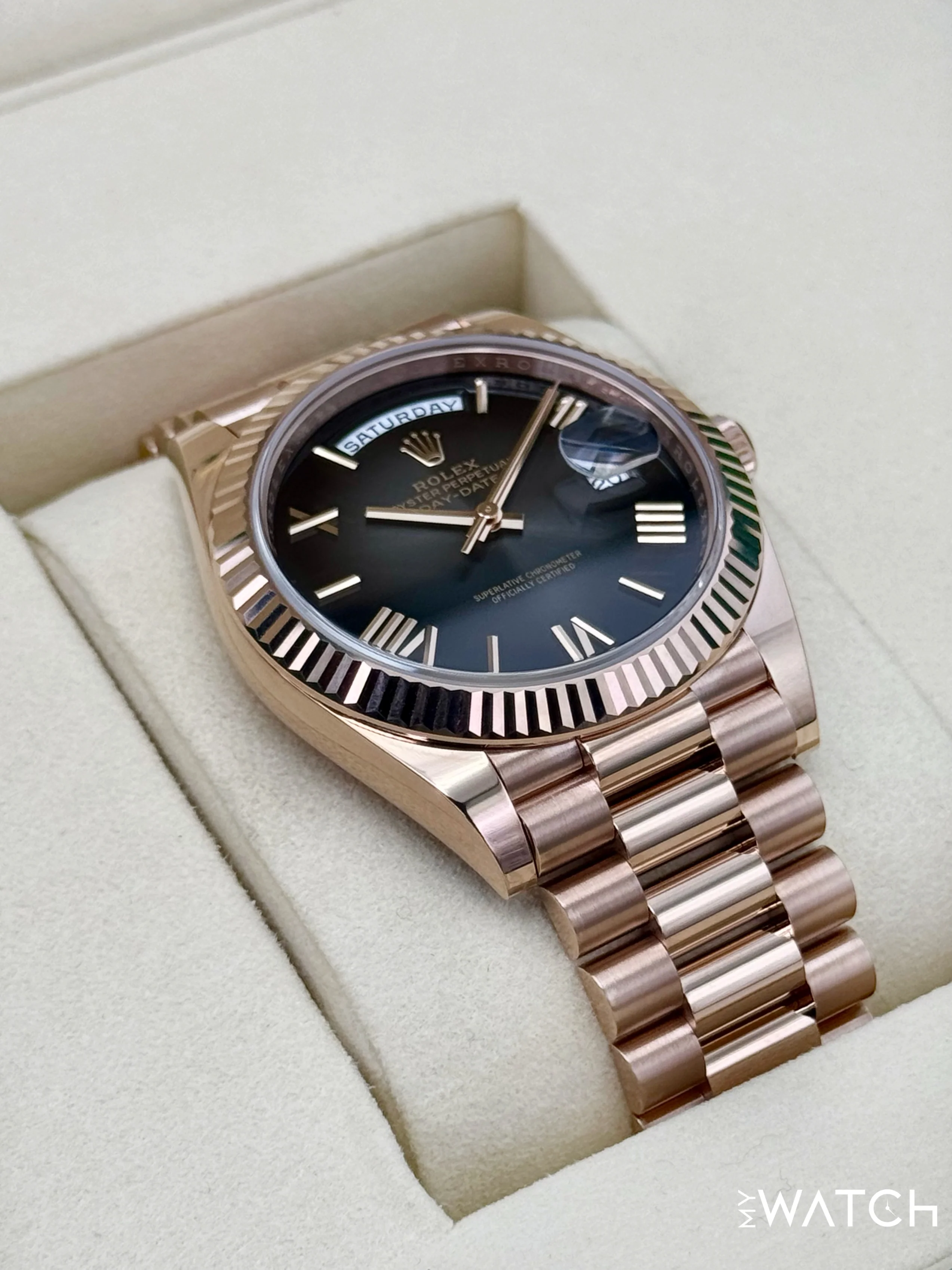 NEW 2025 Rolex Day-Date 40mm 228235 Presidential Slate Ombre Dial - Image 6
