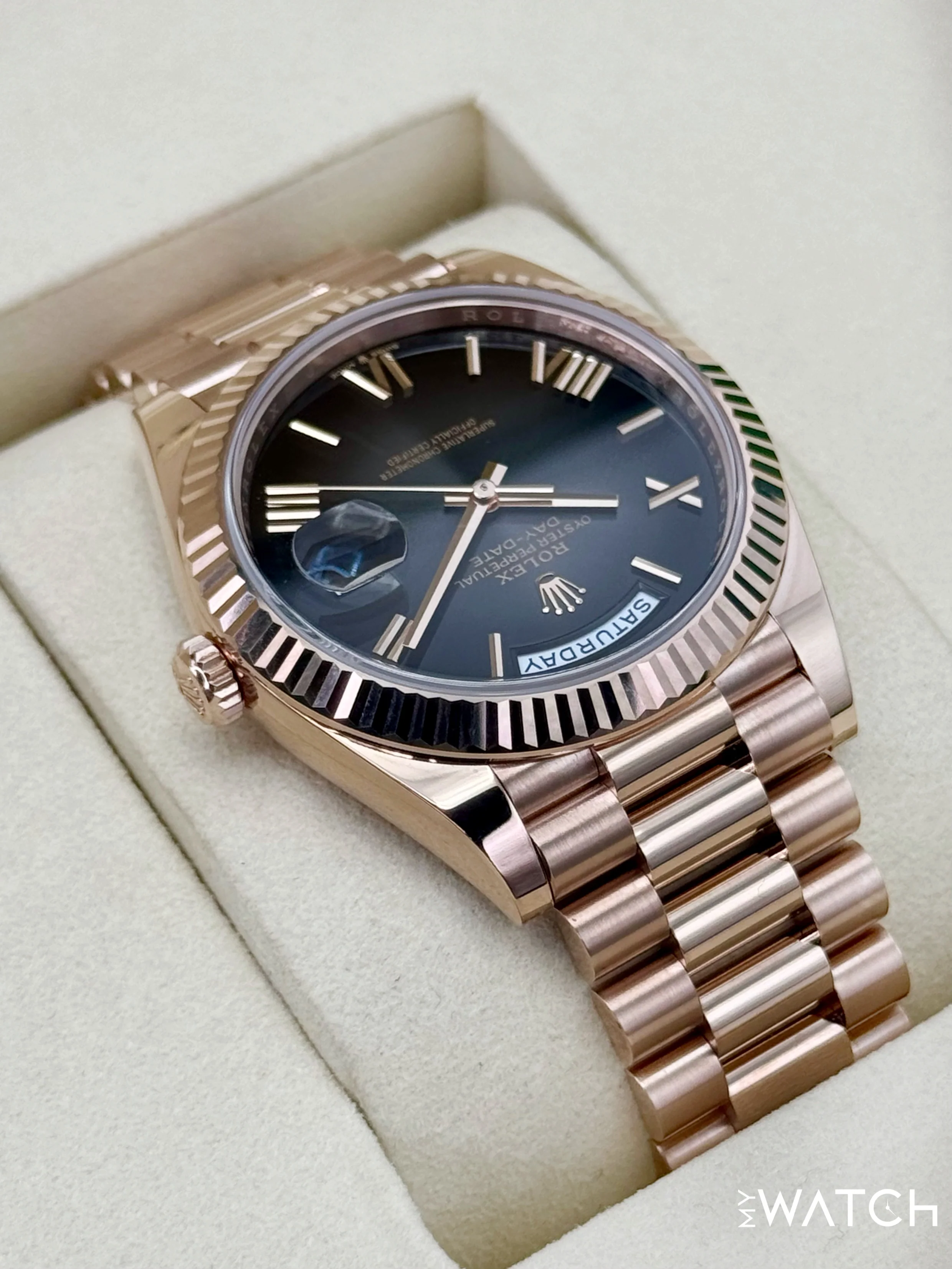 NEW 2025 Rolex Day-Date 40mm 228235 Presidential Slate Ombre Dial - Image 8