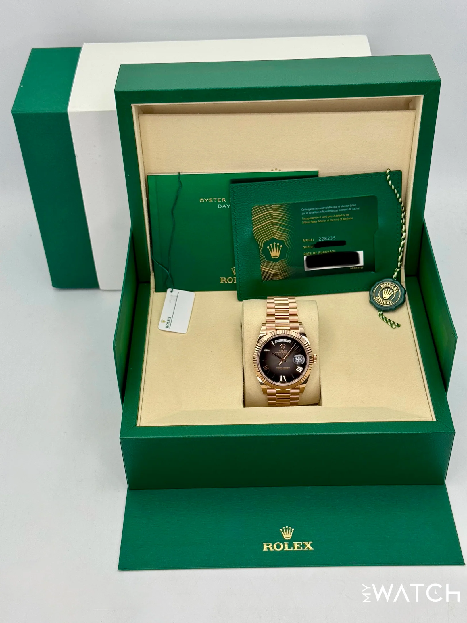NEW 2025 Rolex Day-Date 40mm 228235 Presidential Slate Ombre Dial - Image 9