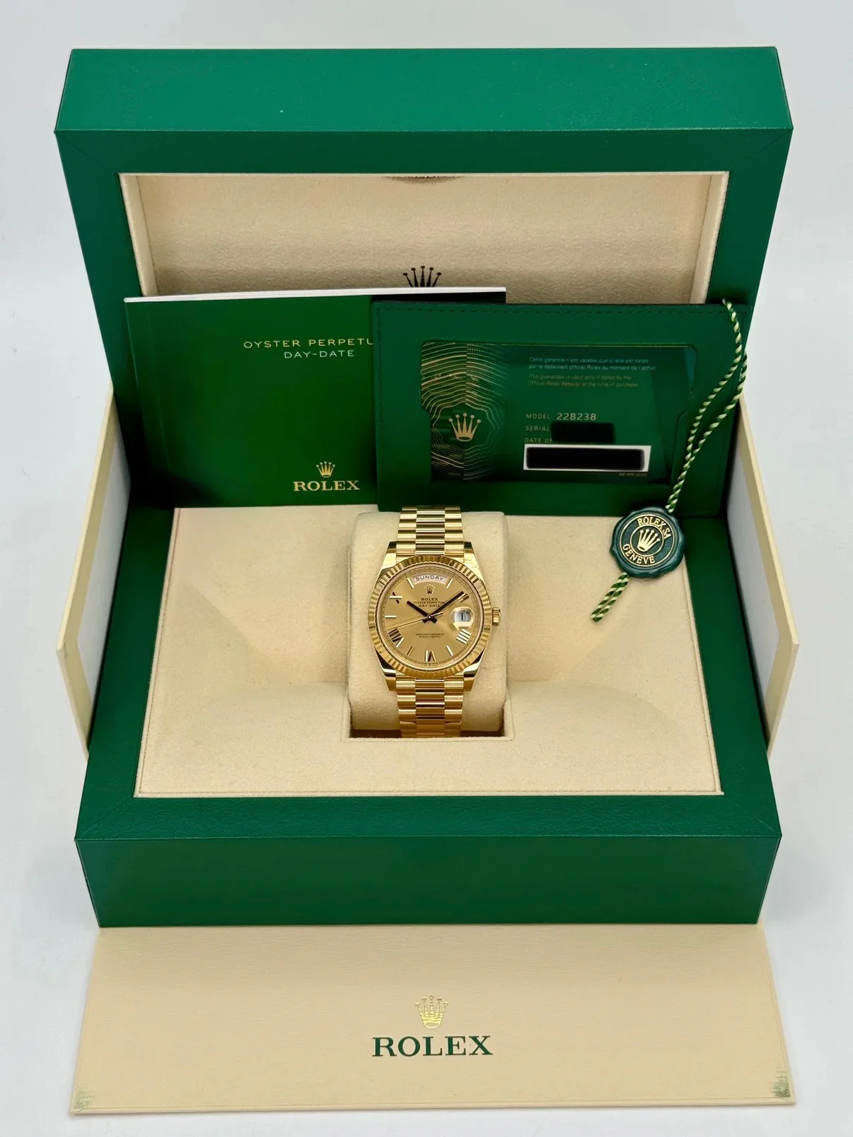 NEW 2025 Rolex Day-Date 40mm 228238 Presidential Champagne Dial - Image 9