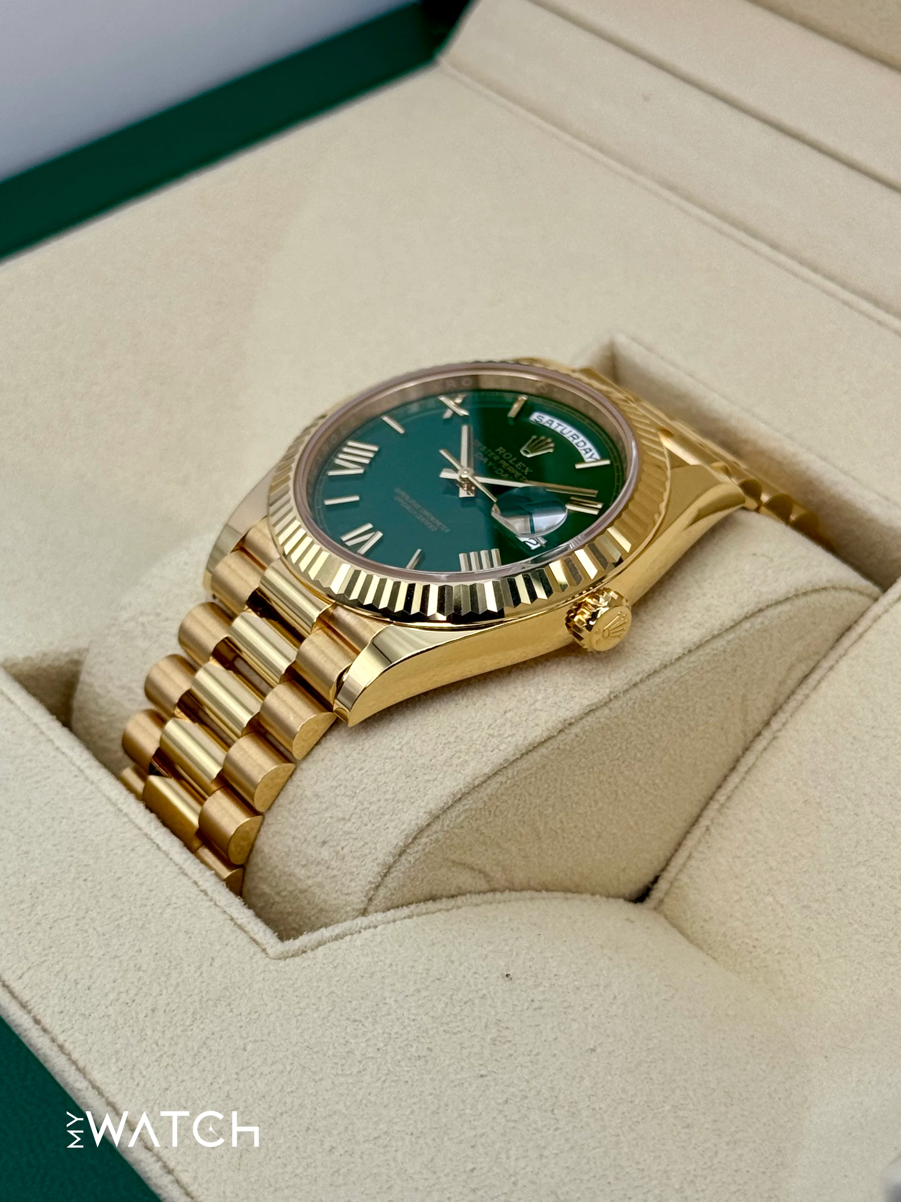 NEW 2025 Rolex Day-Date 40mm 228238 Presidential Green Dial - Image 5