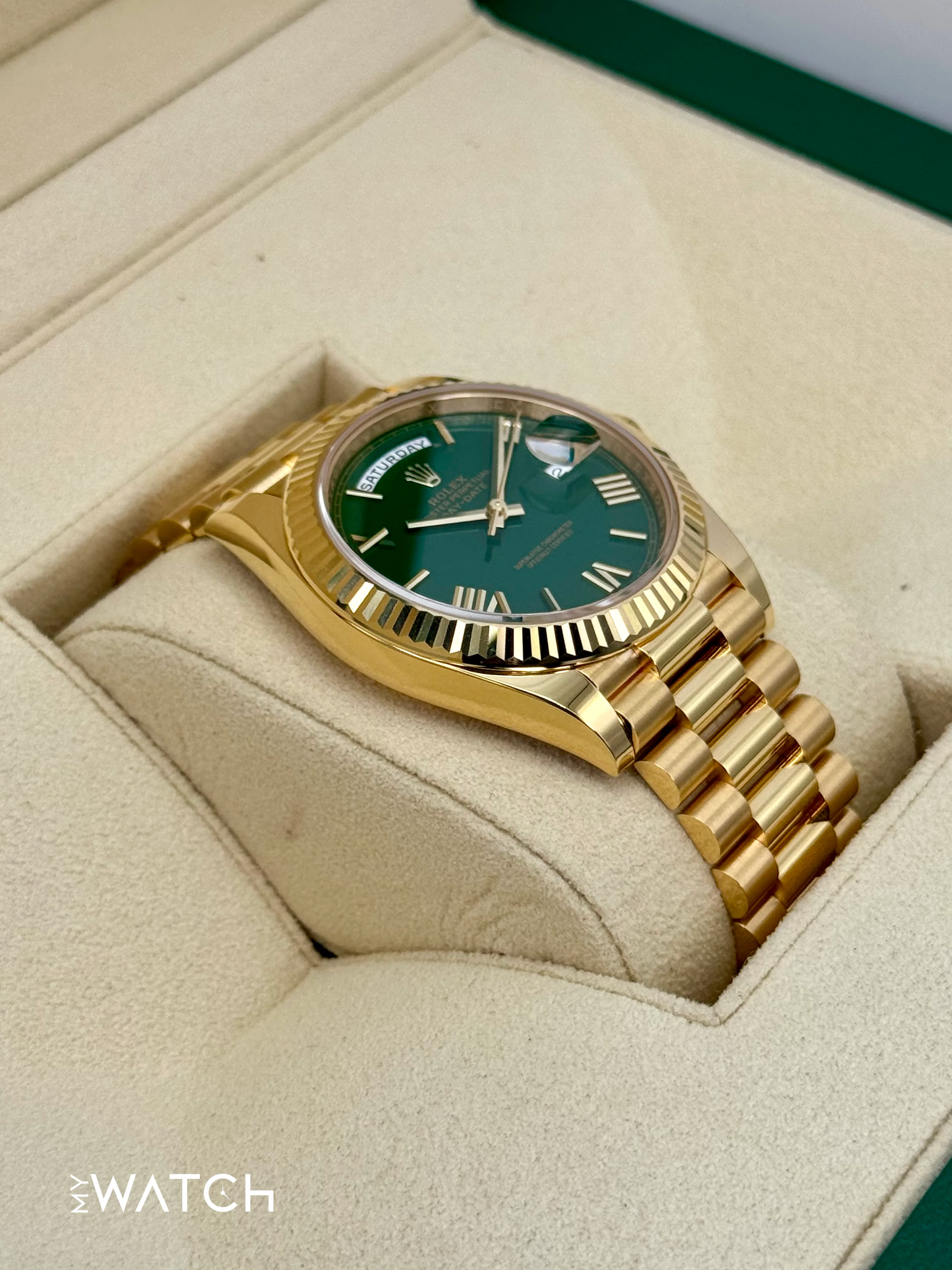 NEW 2025 Rolex Day-Date 40mm 228238 Presidential Green Dial - Image 6
