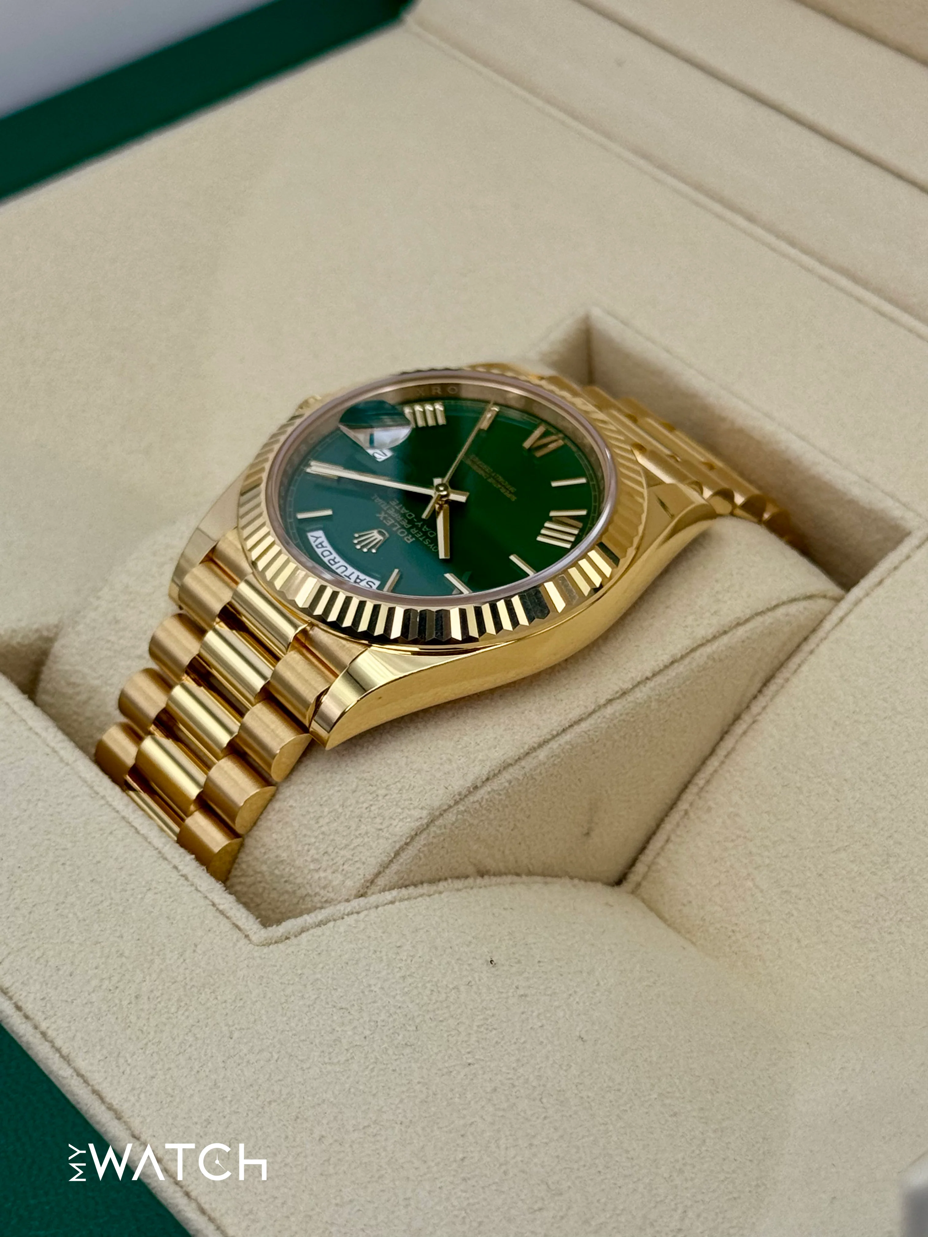 NEW 2025 Rolex Day-Date 40mm 228238 Presidential Green Dial - Image 7