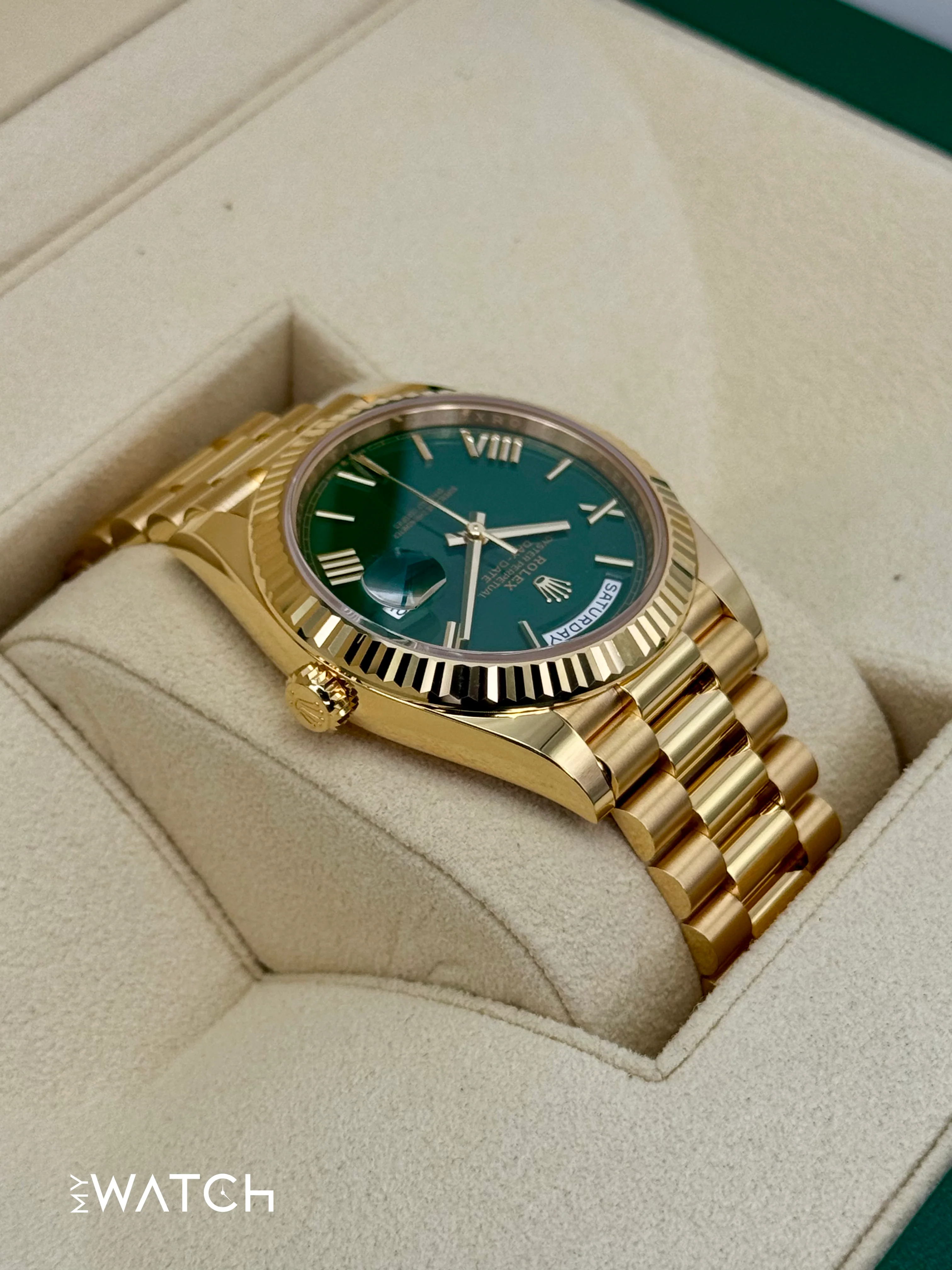 NEW 2025 Rolex Day-Date 40mm 228238 Presidential Green Dial - Image 8
