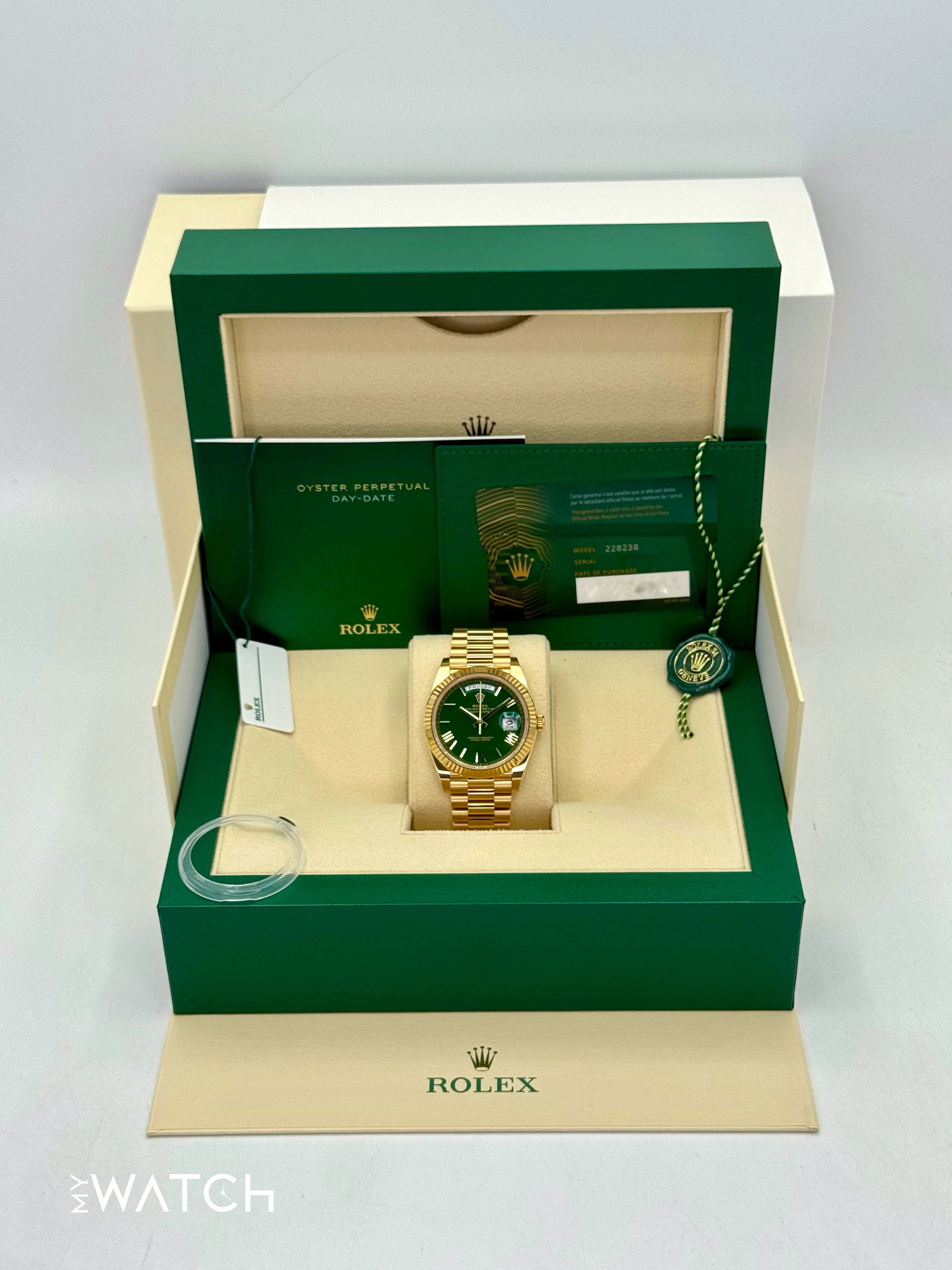 NEW 2025 Rolex Day-Date 40mm 228238 Presidential Green Dial - Image 9