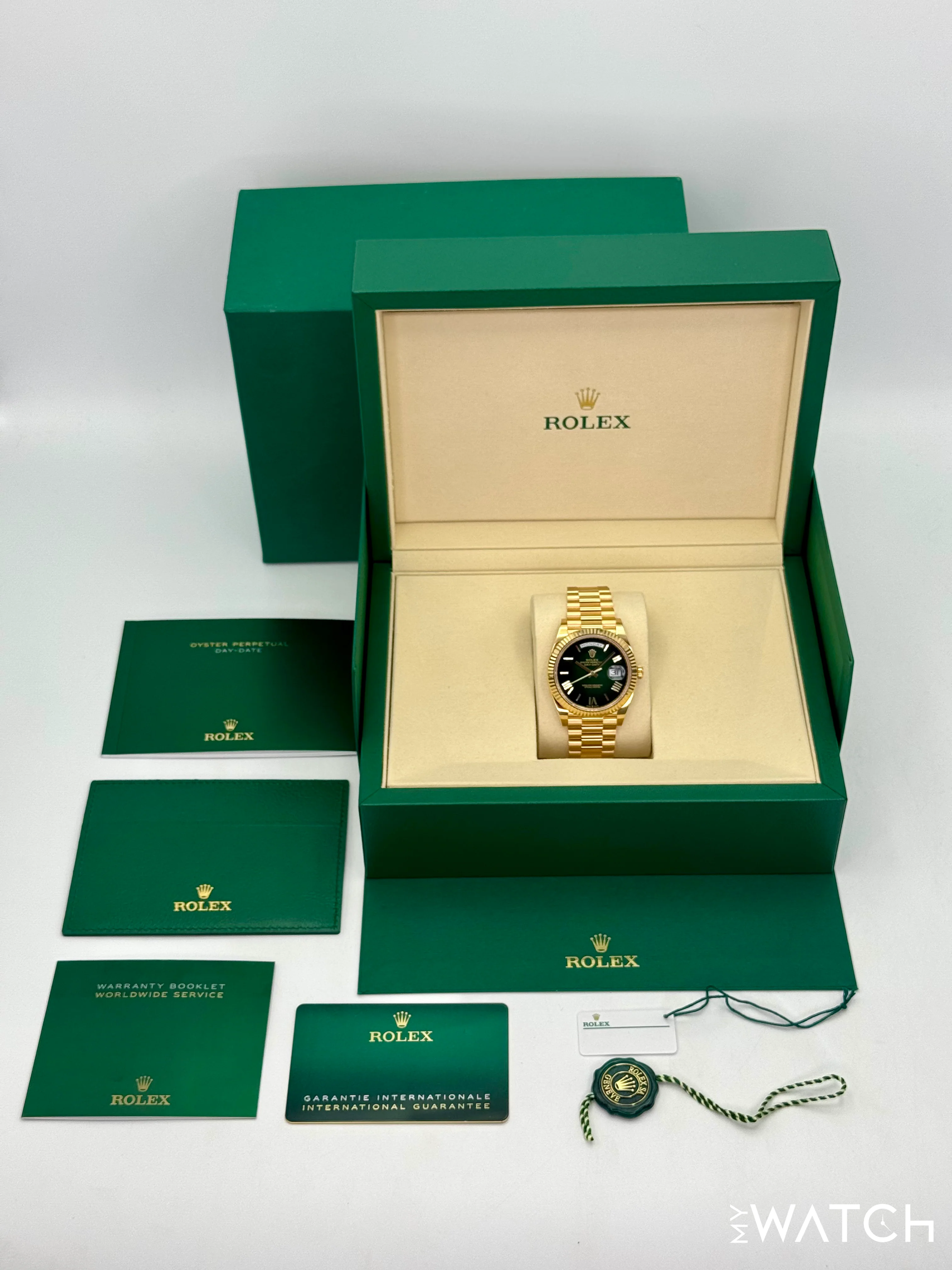 NEW 2025 Rolex Day-Date 40mm 228238 Presidential Green Ombre Dial - Image 10
