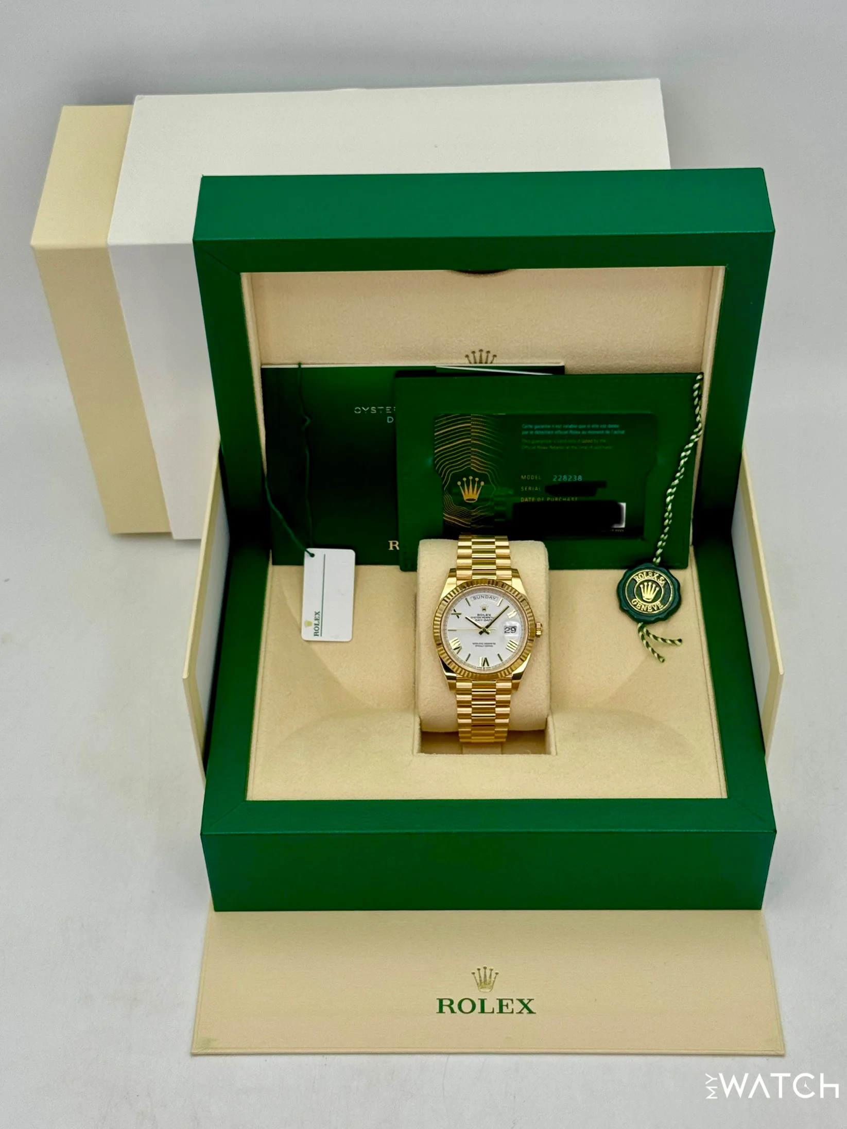 NEW 2025 Rolex Day-Date 40mm 228238 Presidential White Dial - Image 9