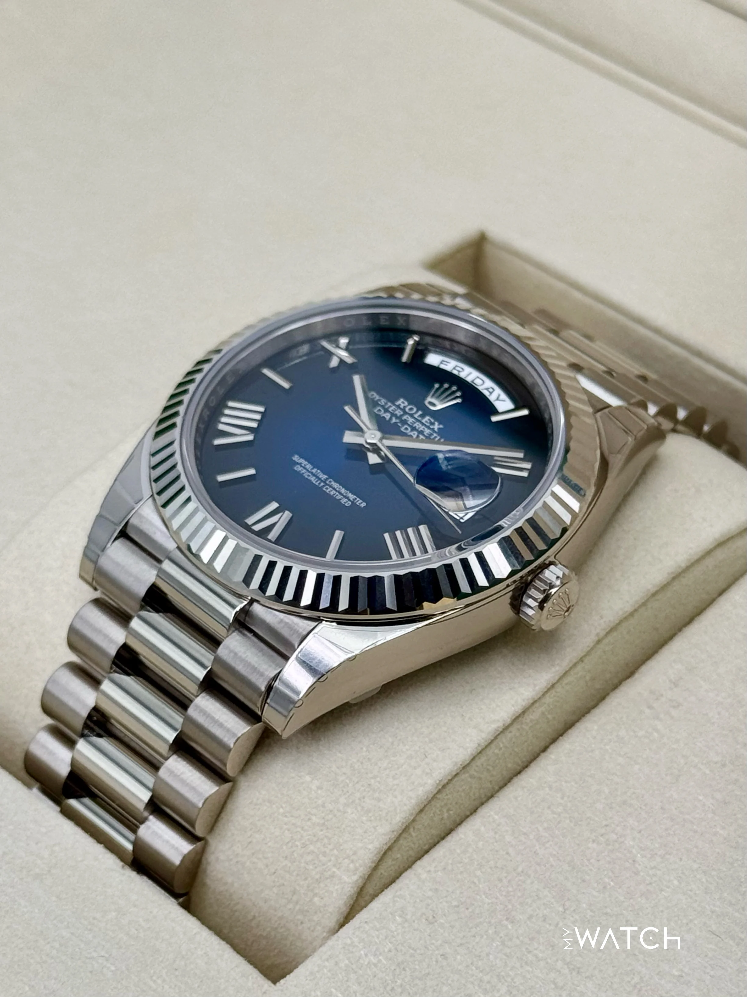 NEW 2025 Rolex Day-Date 40mm 228239 Presidential Blue Ombre Dial - Image 5