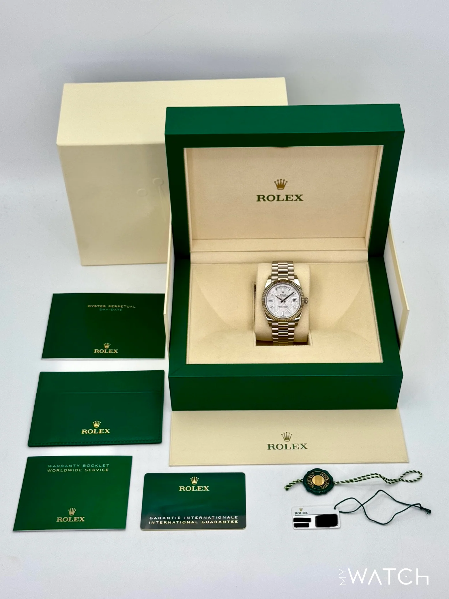 NEW 2025 Rolex Day-Date 40mm 228239 Presidential White Gold Meteorite Dial - Image 10