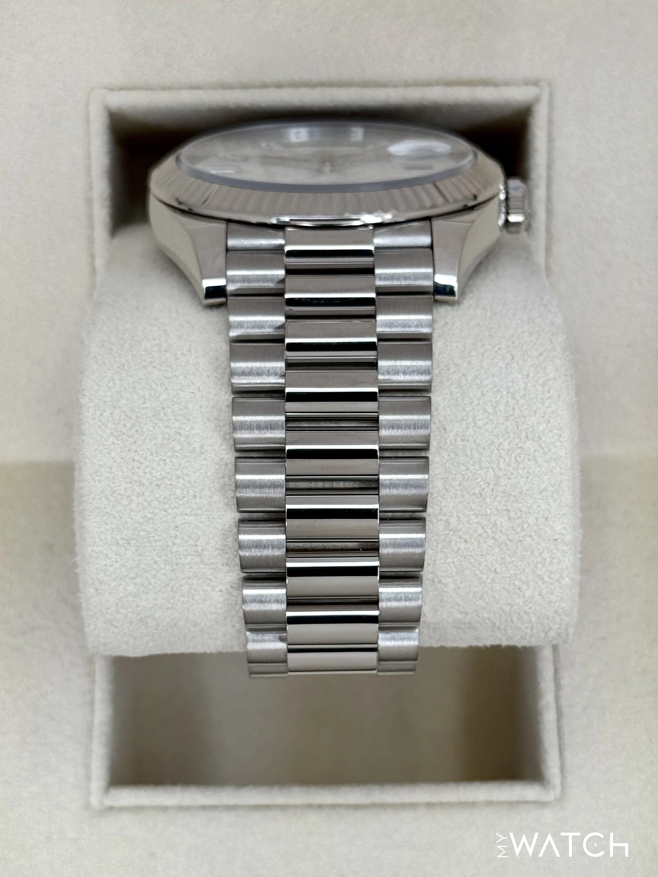 NEW 2025 Rolex Day-Date 40mm 228239 Presidential White Gold Meteorite Dial - Image 3