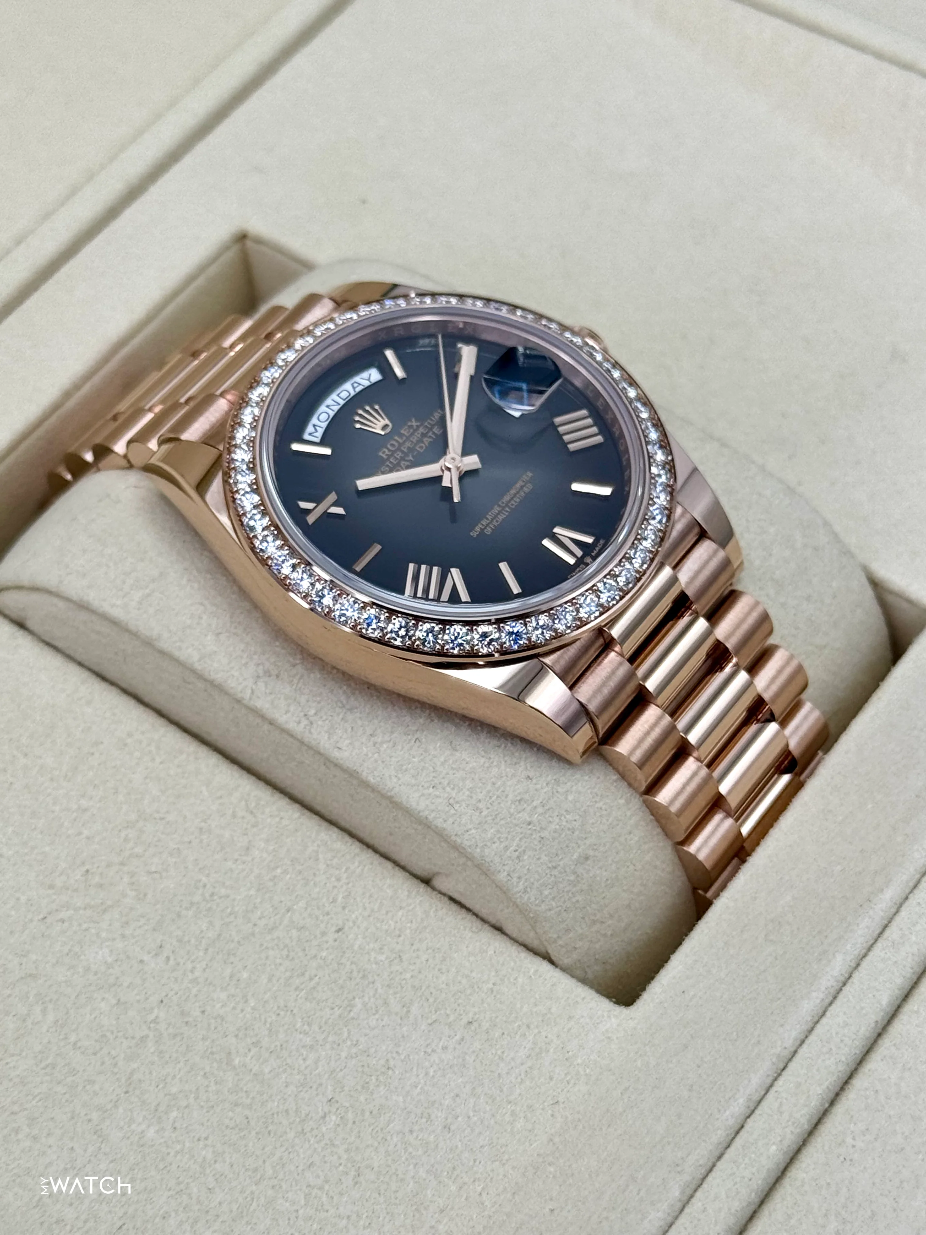 NEW 2025 Rolex Day-Date 40mm 228345RBR Rose Gold Slate Ombre Dial - Image 6