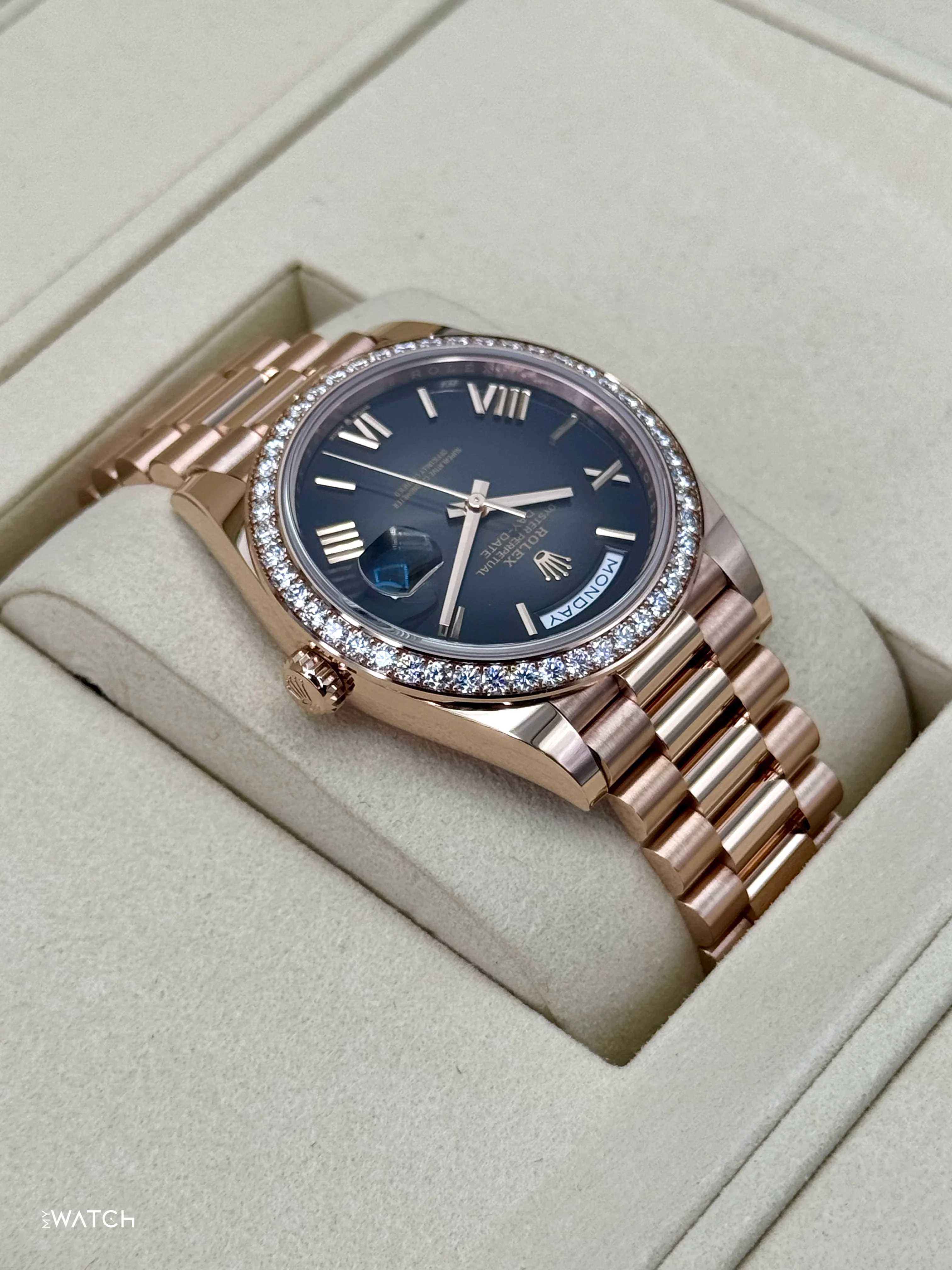 NEW 2025 Rolex Day-Date 40mm 228345RBR Rose Gold Slate Ombre Dial - Image 8