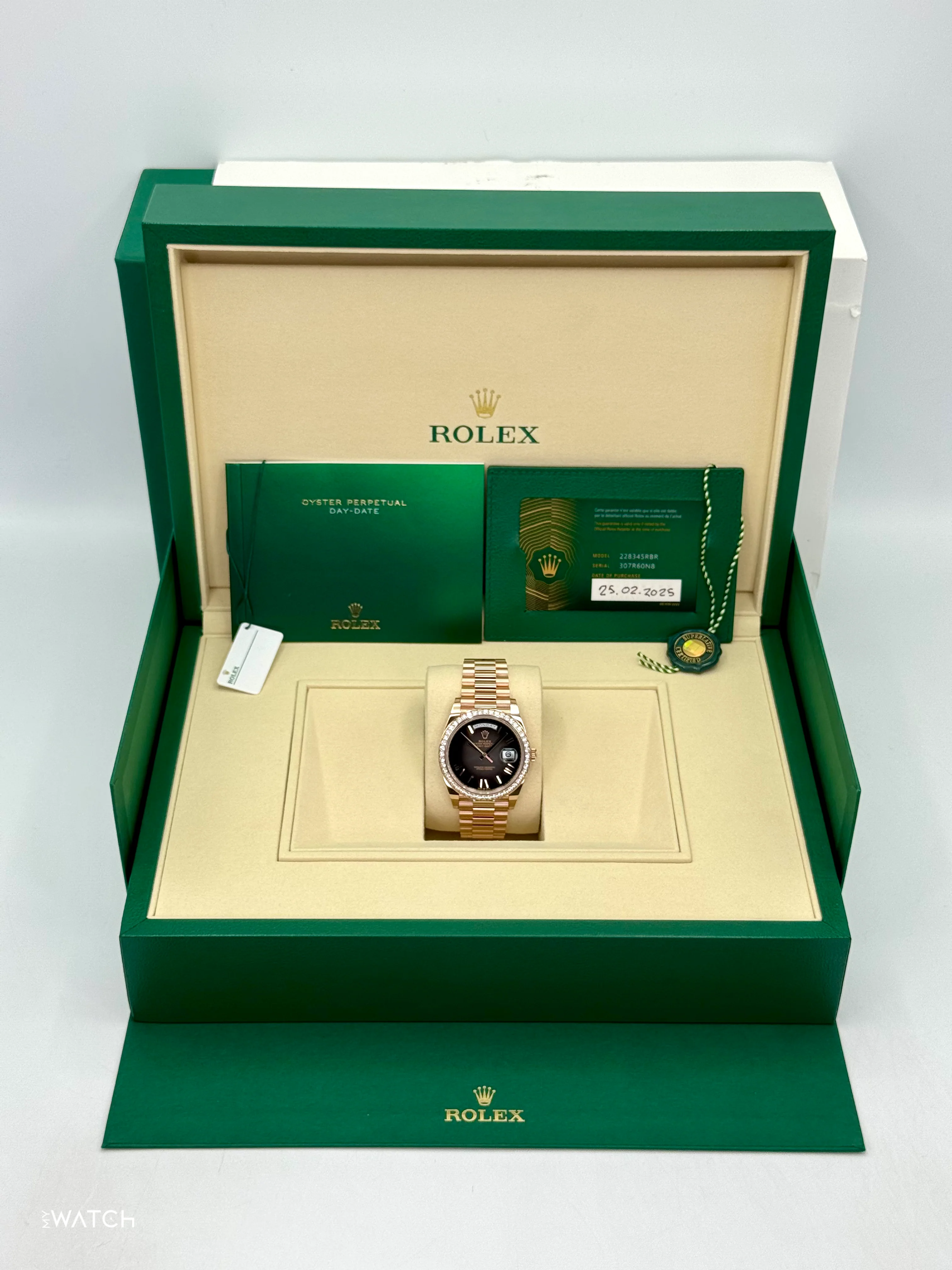 NEW 2025 Rolex Day-Date 40mm 228345RBR Rose Gold Slate Ombre Dial - Image 9